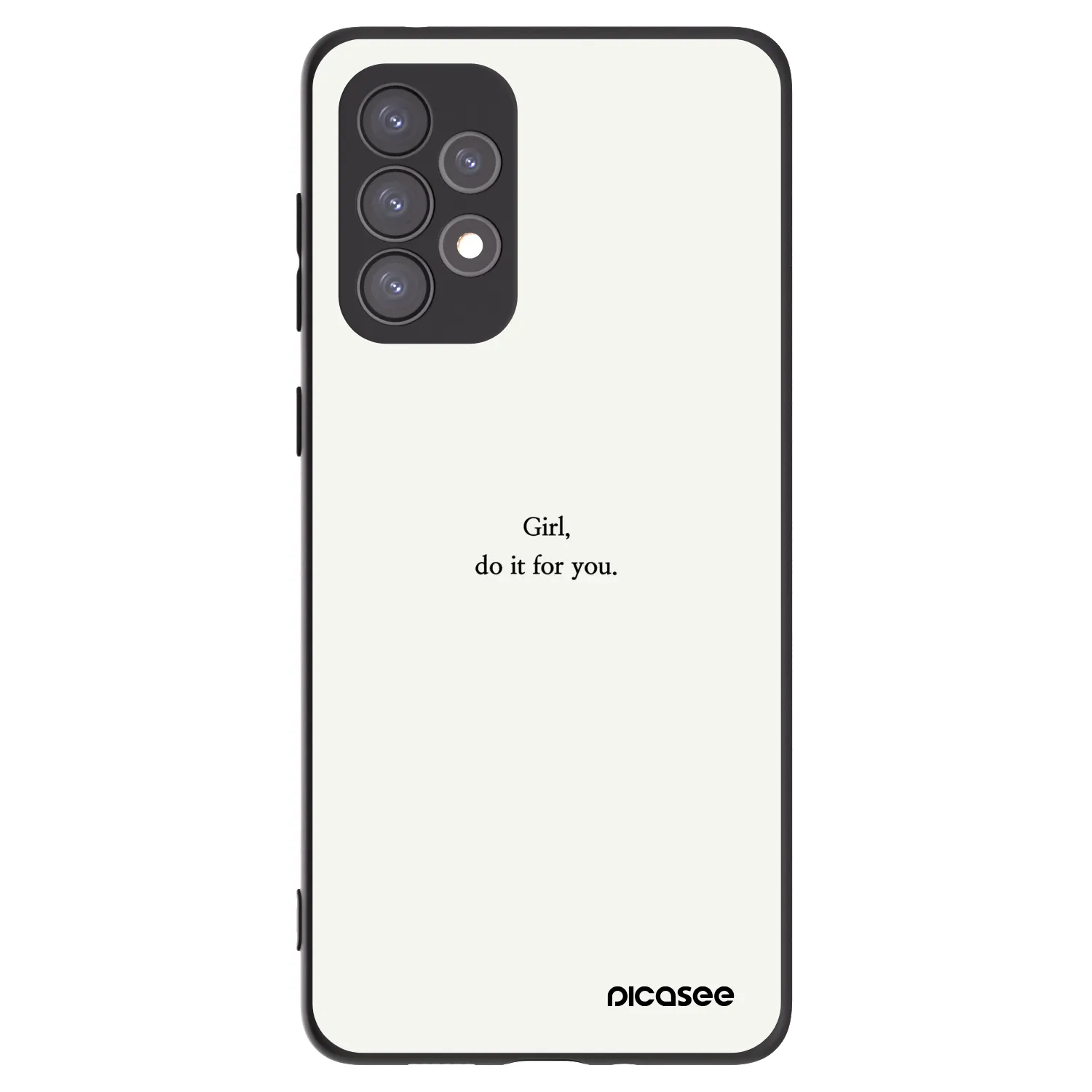 Picasee Μαύρη θήκη σιλικόνης για Samsung Galaxy A73 5G - Girl, do it for you