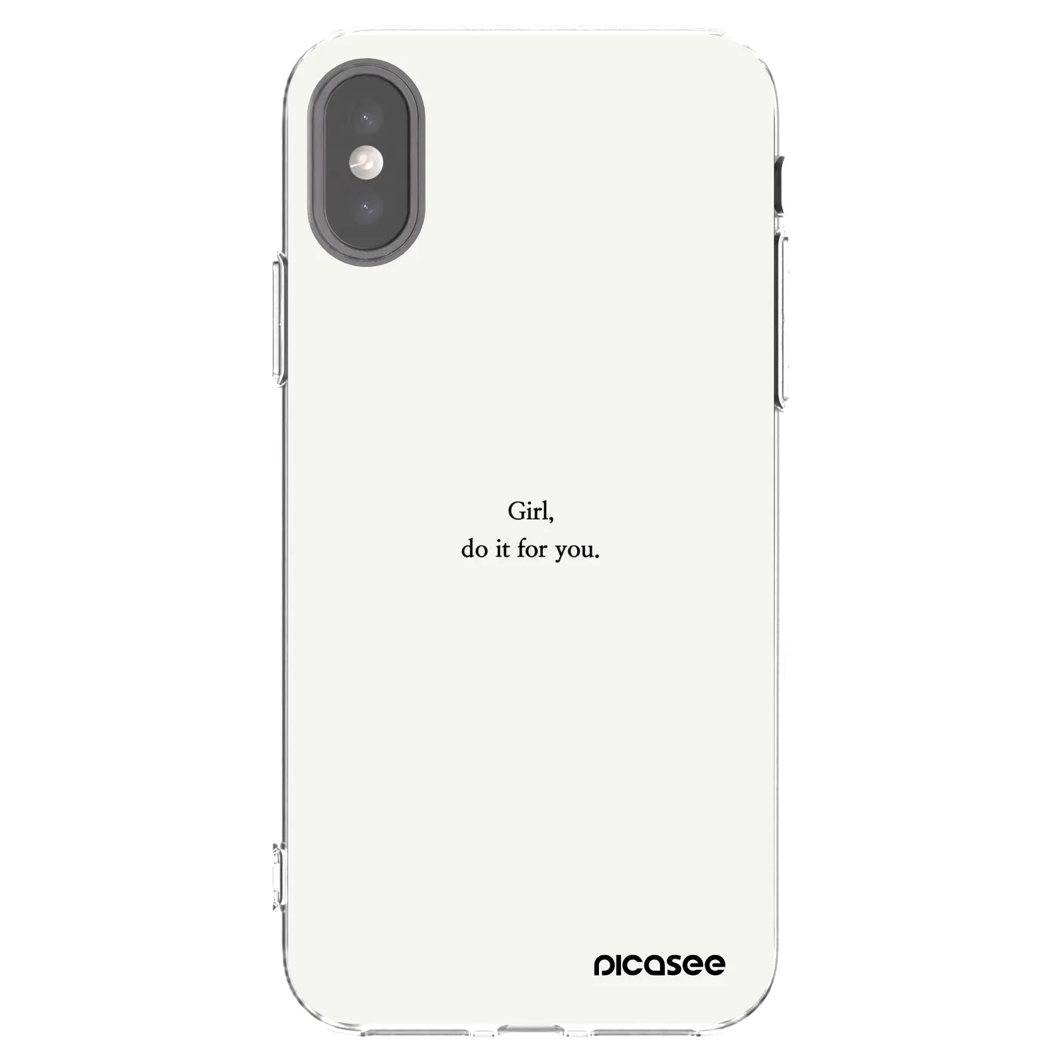 Picasee διαφανής θήκη σιλικόνης Apple iPhone X/XS - Girl, do it for you