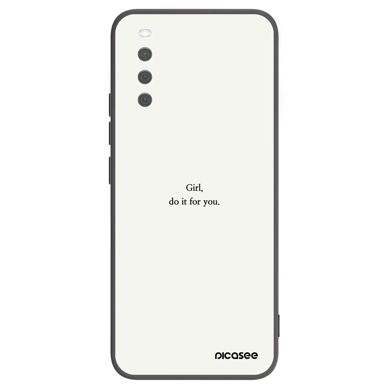 Picasee Μαύρη θήκη σιλικόνης για Sony Xperia 10 III - Girl, do it for you