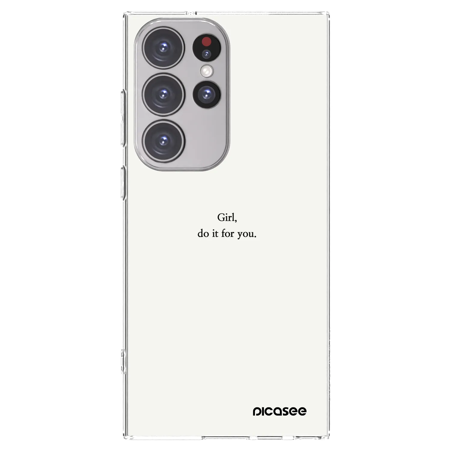 Picasee διαφανής θήκη σιλικόνης Samsung Galaxy S23 Ultra 5G - Girl, do it for you