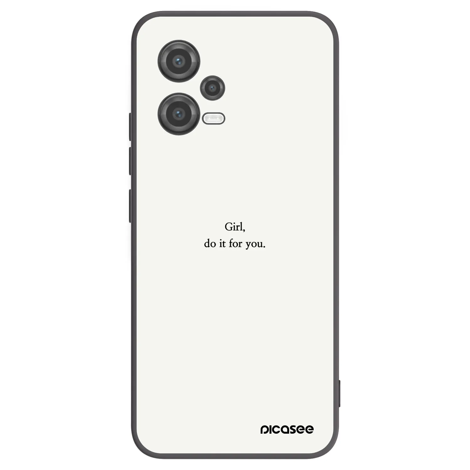 Picasee Μαύρη θήκη σιλικόνης για Xiaomi Poco X5 - Girl, do it for you
