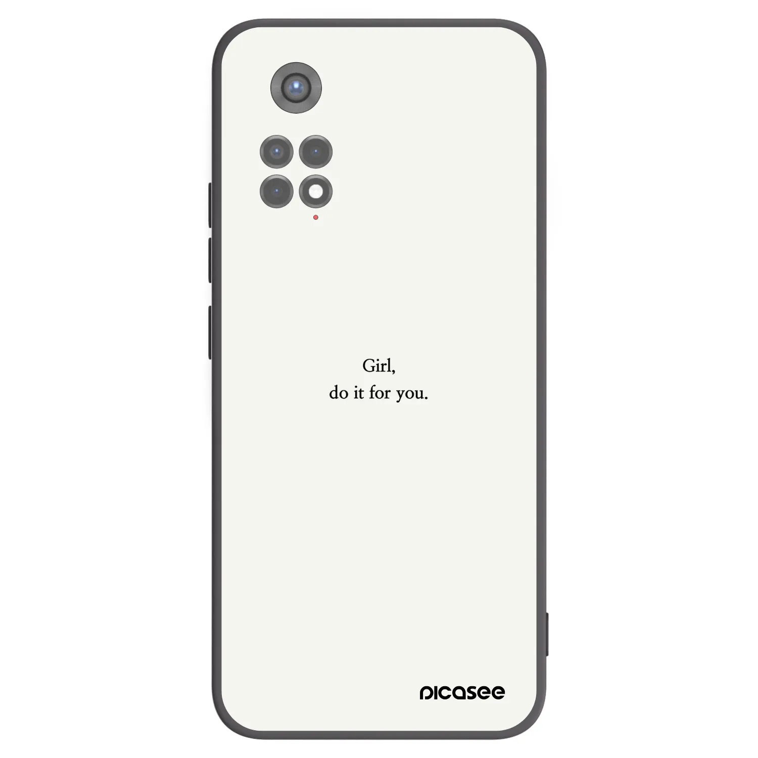 Picasee Μαύρη θήκη σιλικόνης για Xiaomi Redmi Note 11S 5G - Girl, do it for you