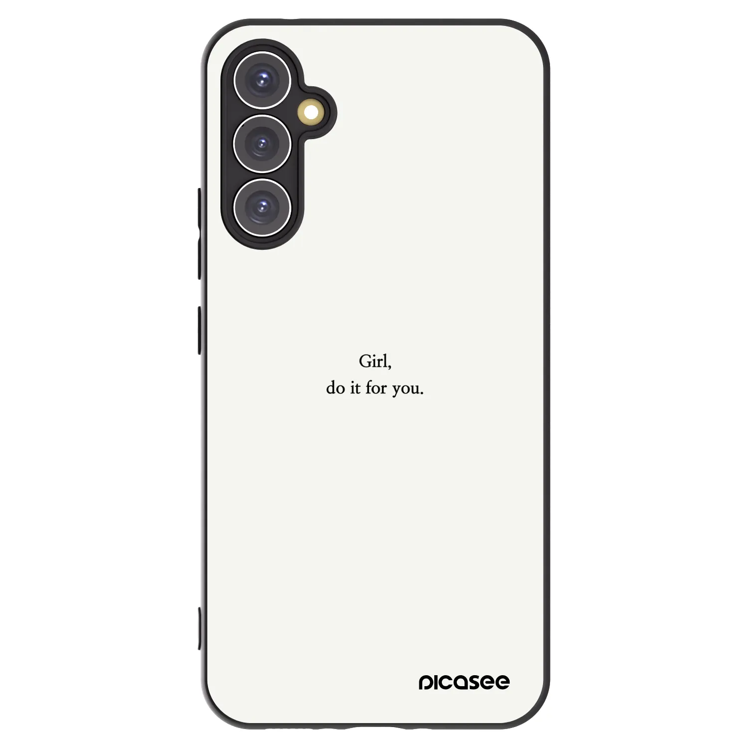 Picasee Μαύρη θήκη σιλικόνης για Samsung Galaxy A34 5G A346B - Girl, do it for you