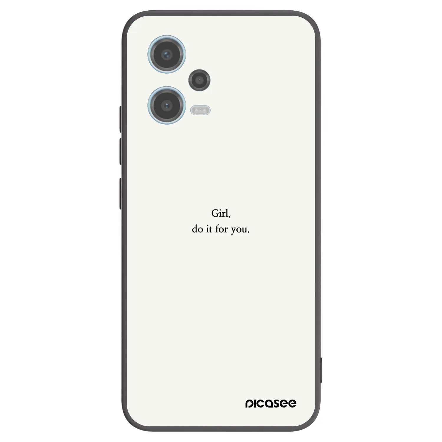 Picasee Μαύρη θήκη σιλικόνης για Xiaomi Redmi Note 12 5G - Girl, do it for you