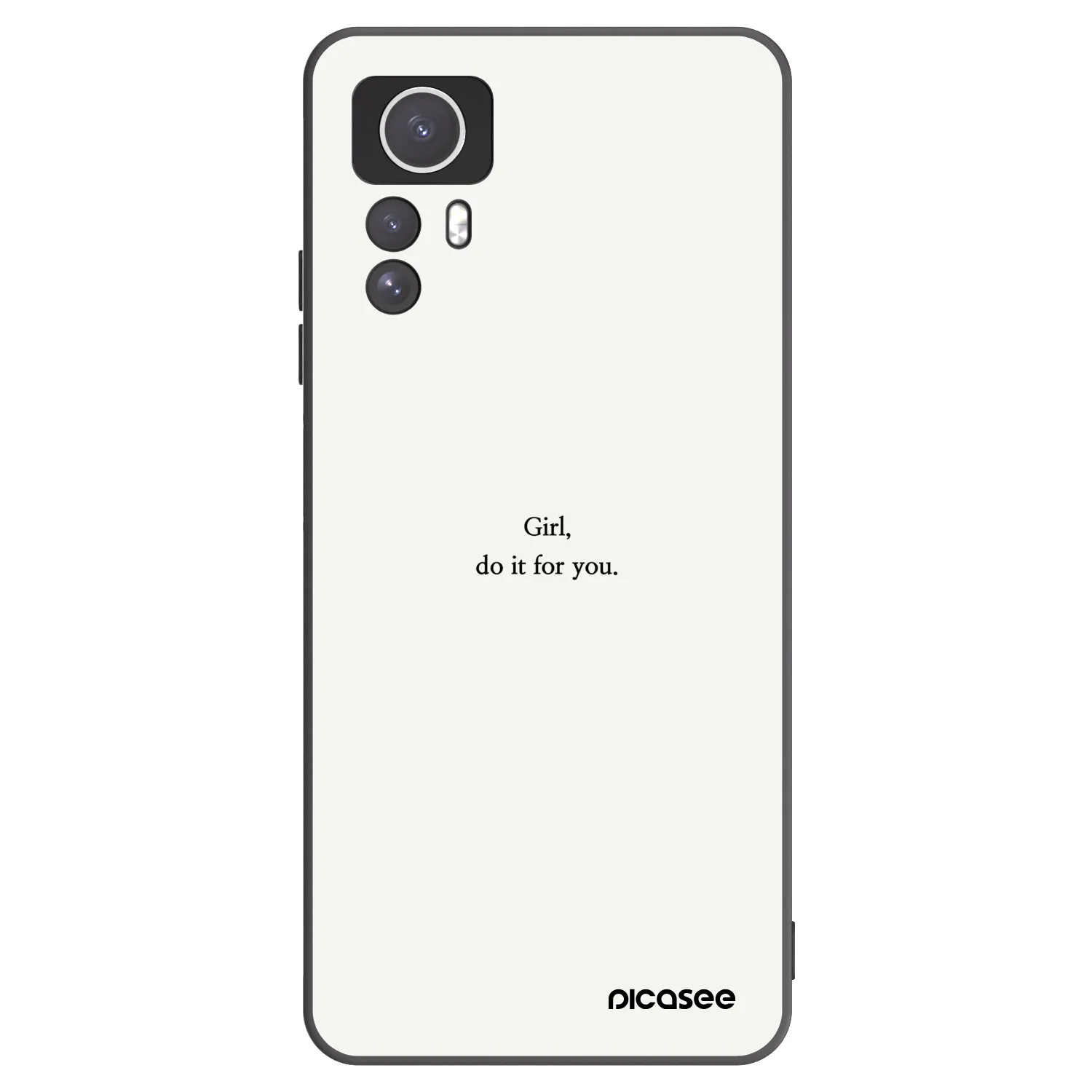 Picasee Μαύρη θήκη σιλικόνης για Xiaomi Redmi Note 12S - Girl, do it for you