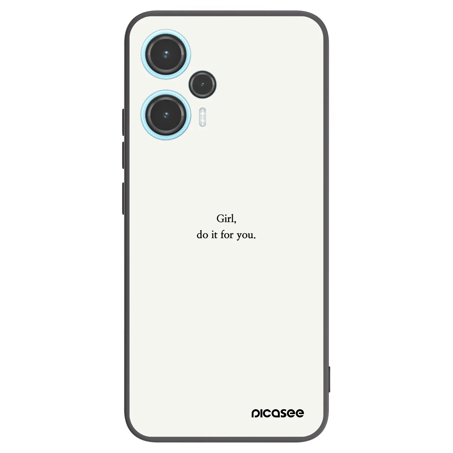 Picasee Μαύρη θήκη σιλικόνης για Xiaomi Poco F5 - Girl, do it for you