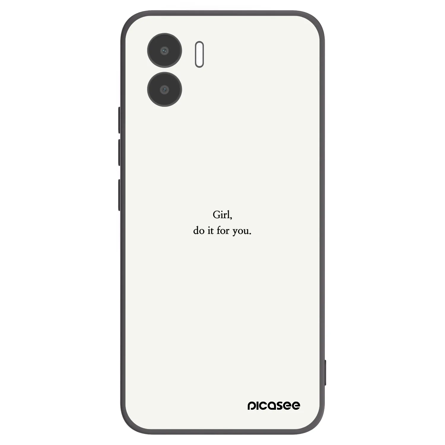 Picasee Μαύρη θήκη σιλικόνης για Xiaomi Redmi A2 - Girl, do it for you