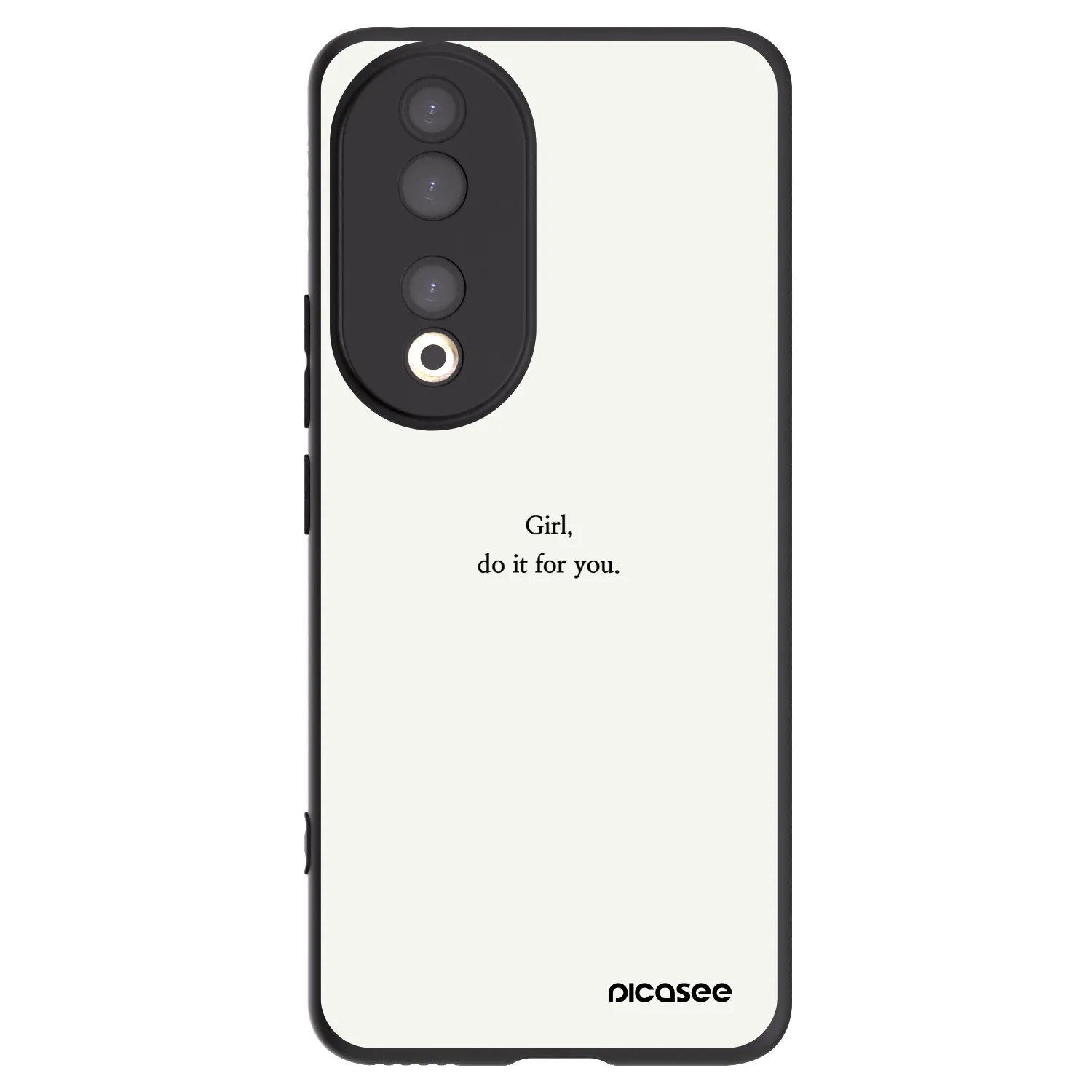 Picasee Μαύρη θήκη σιλικόνης για Honor 90 5G - Girl, do it for you