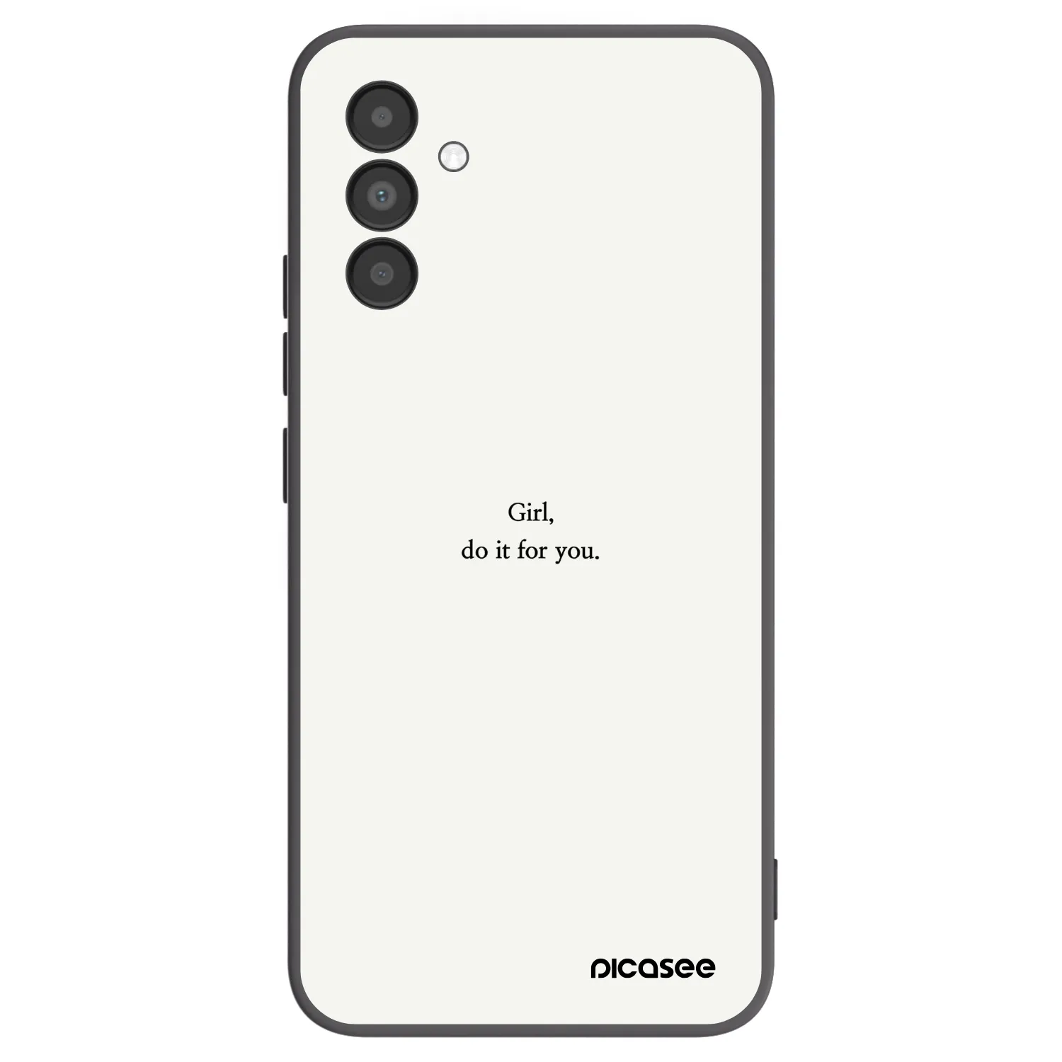 Picasee Μαύρη θήκη σιλικόνης για Samsung Galaxy A04s A047F - Girl, do it for you