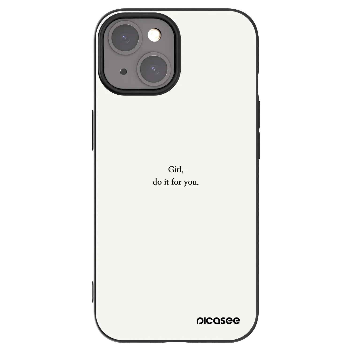 Picasee Μαύρη θήκη σιλικόνης για Apple iPhone 15 - Girl, do it for you
