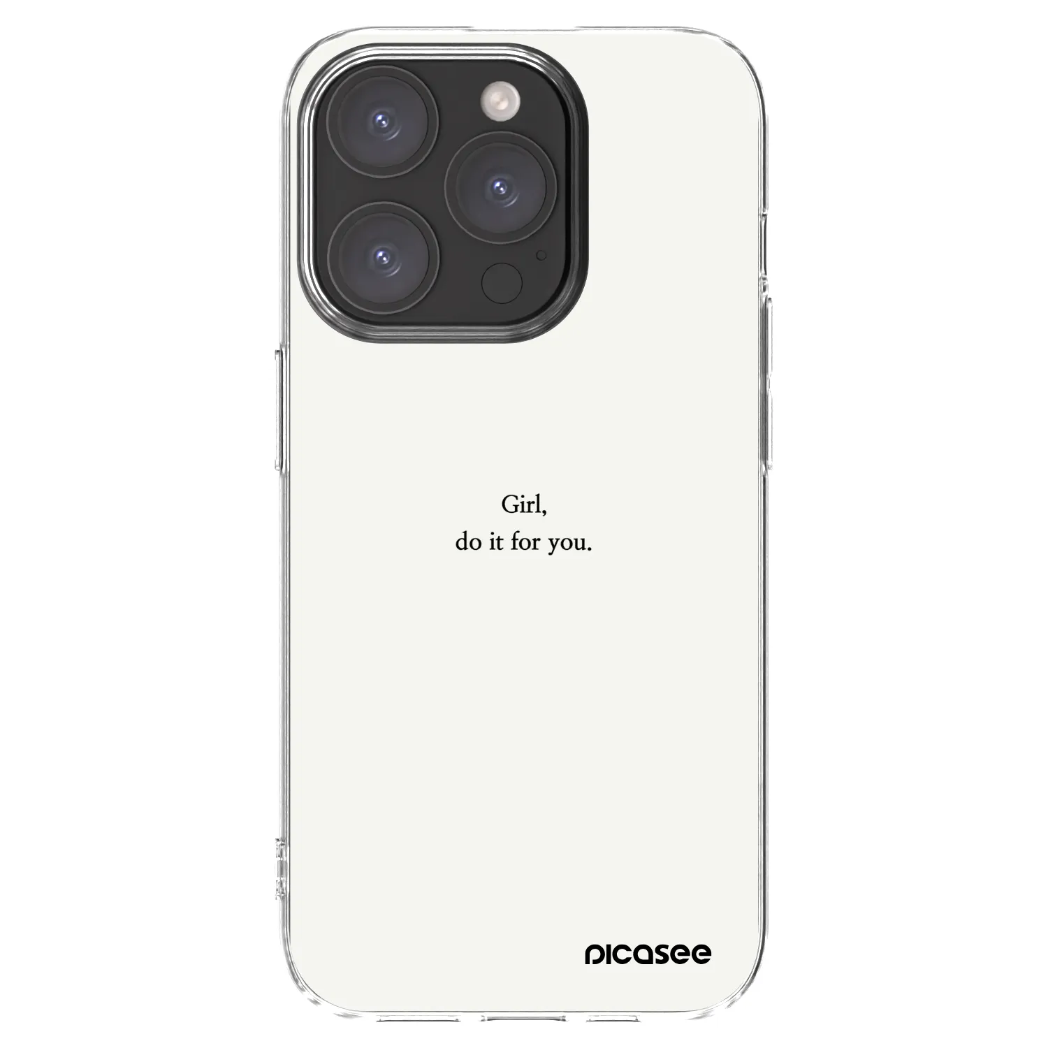 Picasee διαφανής θήκη σιλικόνης Apple iPhone 15 Pro - Girl, do it for you