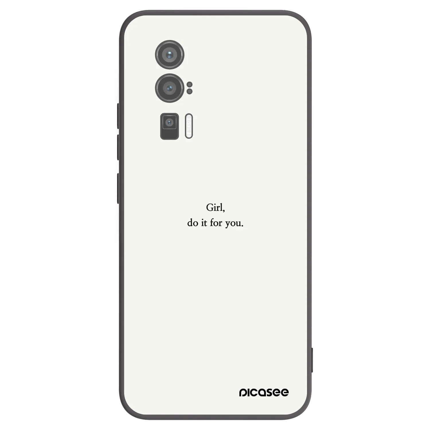 Picasee Μαύρη θήκη σιλικόνης για Xiaomi Poco F5 Pro 5G - Girl, do it for you