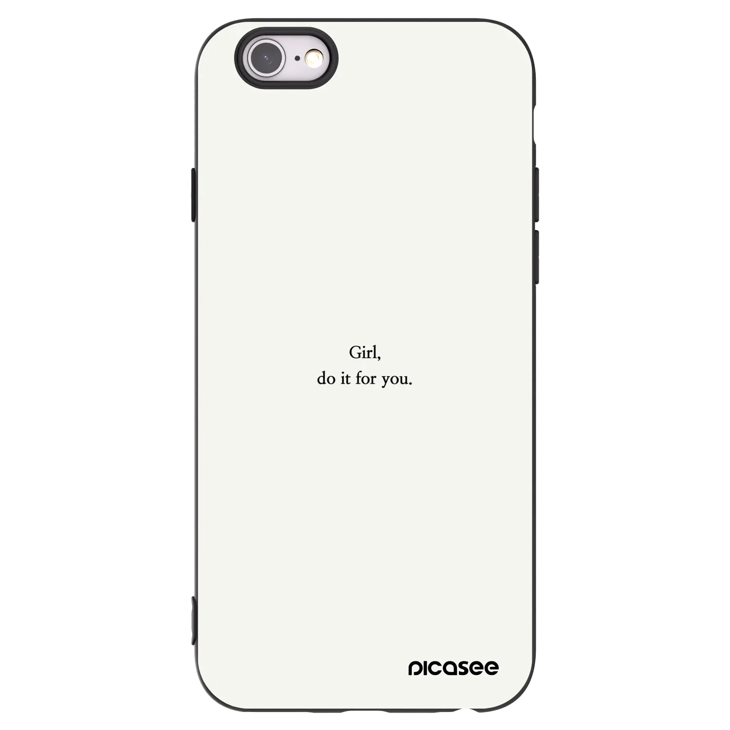 Picasee Μαύρη θήκη σιλικόνης για Apple iPhone 6/6S - Girl, do it for you