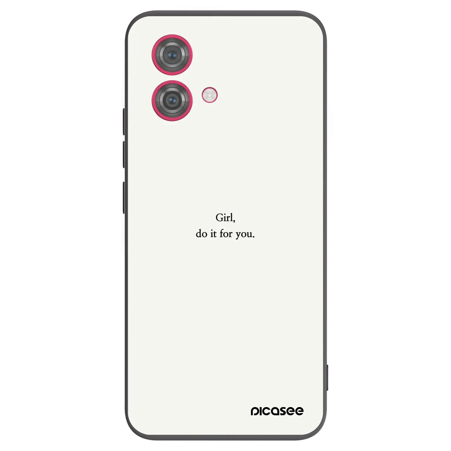 Picasee Μαύρη θήκη σιλικόνης για Motorola Moto G84 5G - Girl, do it for you