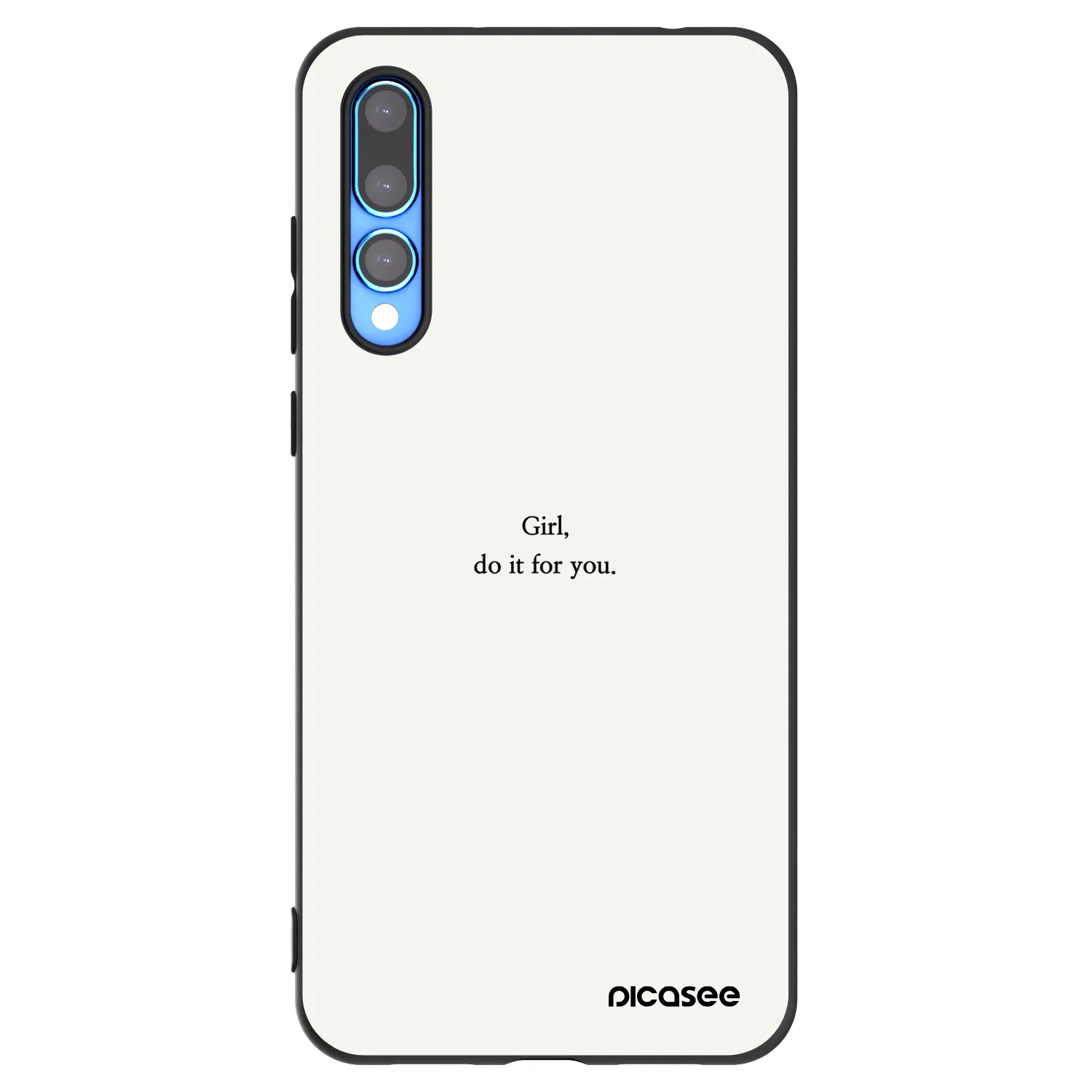 Picasee Μαύρη θήκη σιλικόνης για Huawei P20 Pro - Girl, do it for you
