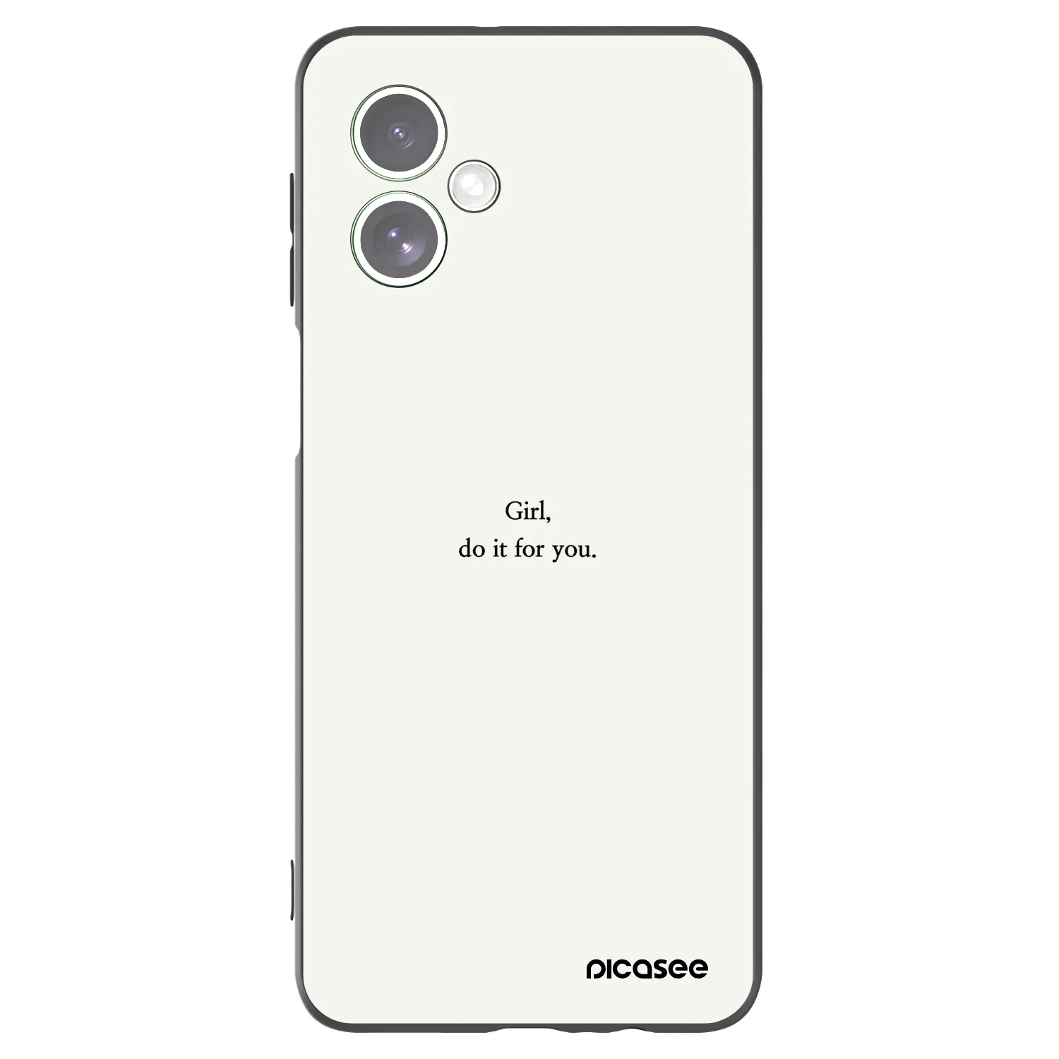 Picasee Μαύρη θήκη σιλικόνης για Motorola Moto G54 5G - Girl, do it for you