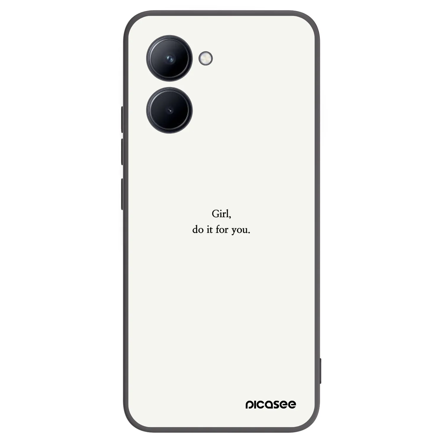 Picasee Μαύρη θήκη σιλικόνης για Realme C33 (2023) - Girl, do it for you