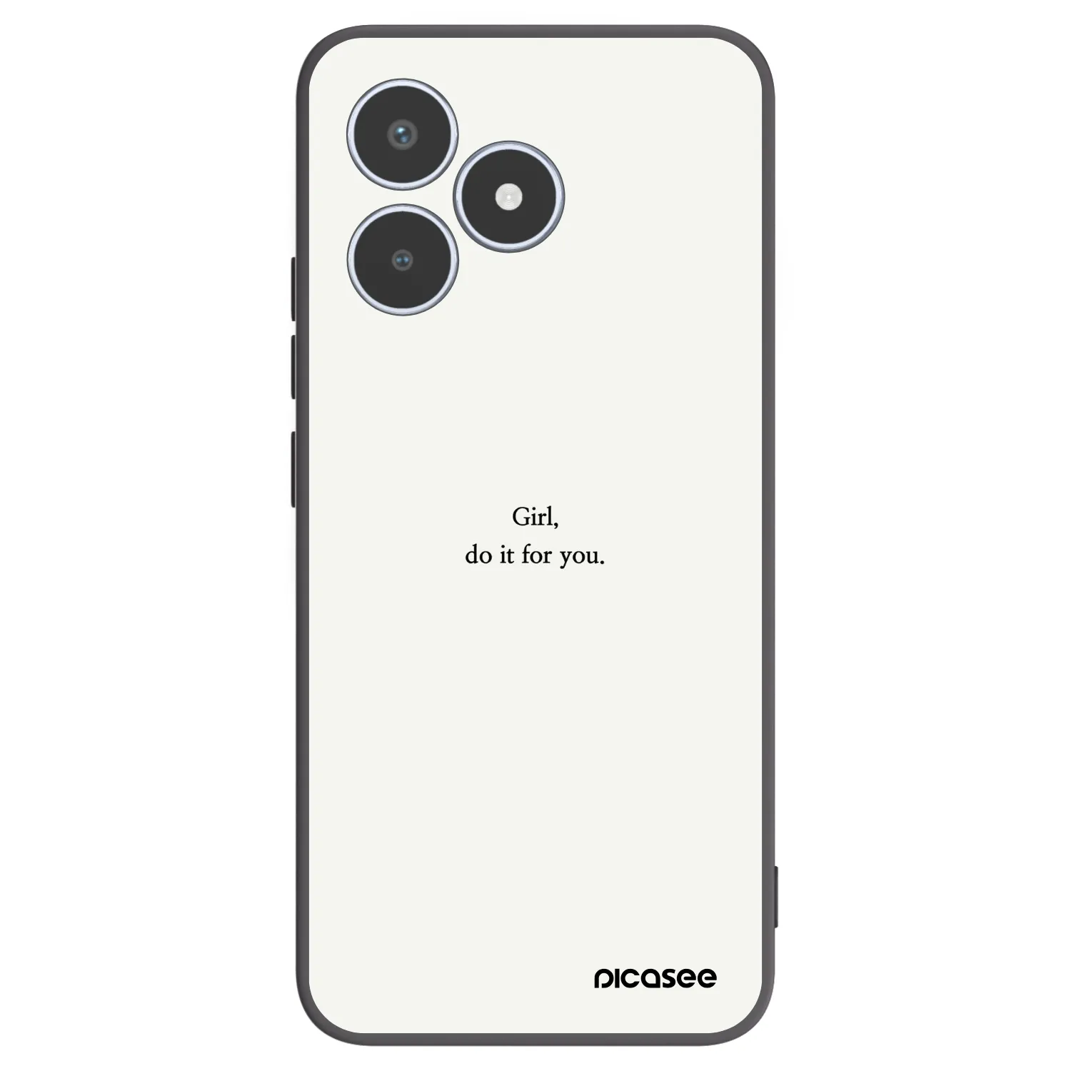 Picasee Μαύρη θήκη σιλικόνης για Realme C53 - Girl, do it for you