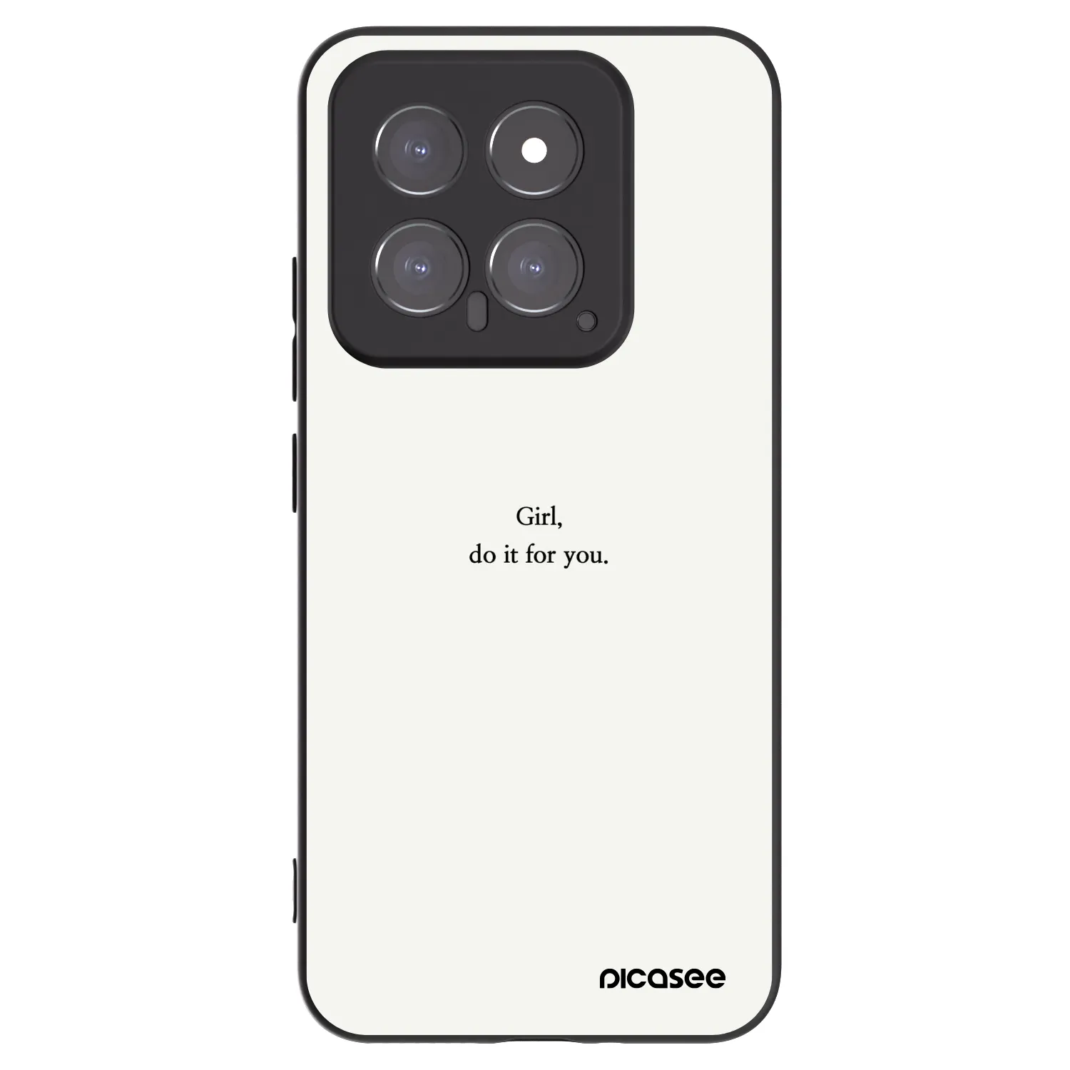 Picasee Μαύρη θήκη σιλικόνης για Xiaomi 14 - Girl, do it for you