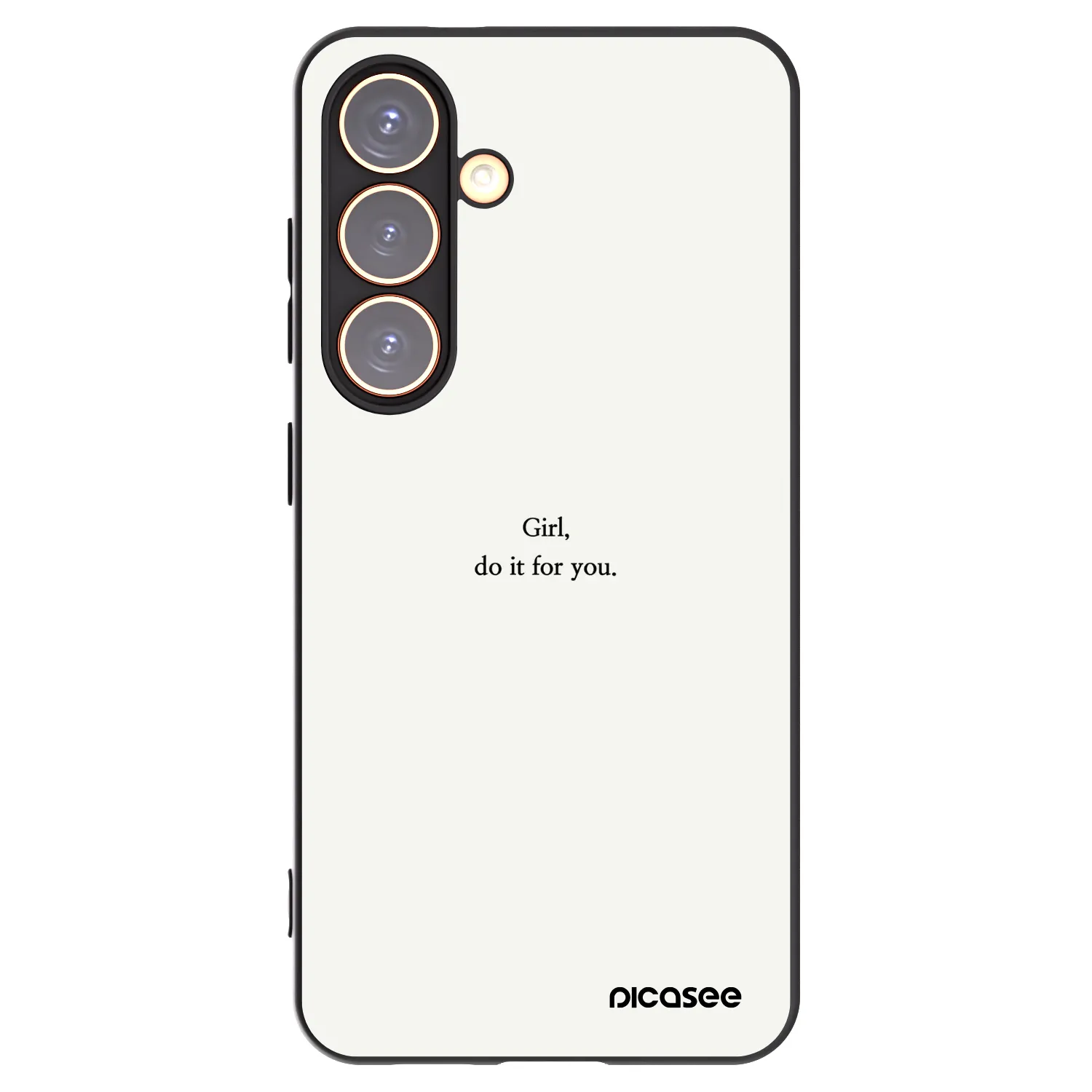Picasee Μαύρη θήκη σιλικόνης για Samsung Galaxy S24 S921B 5G - Girl, do it for you