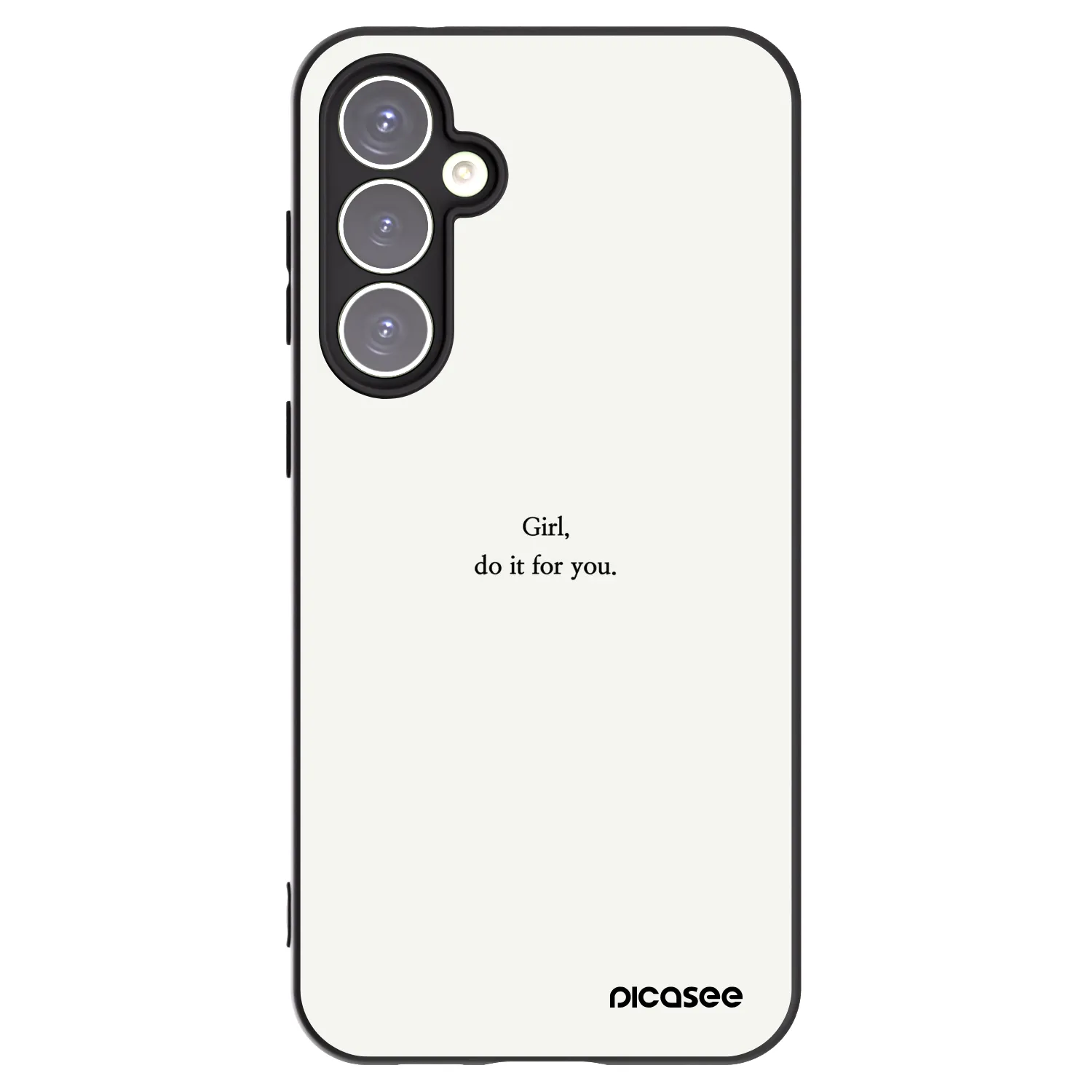 Picasee Μαύρη θήκη σιλικόνης για Samsung Galaxy S23 FE S711B - Girl, do it for you