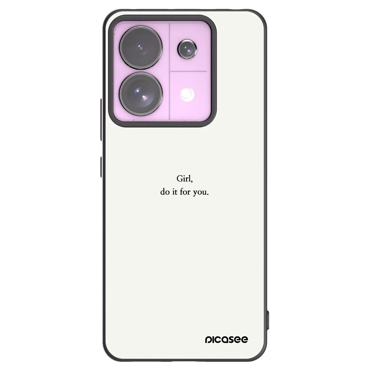 Picasee Μαύρη θήκη σιλικόνης για Xiaomi Redmi Note 13 Pro 5G - Girl, do it for you