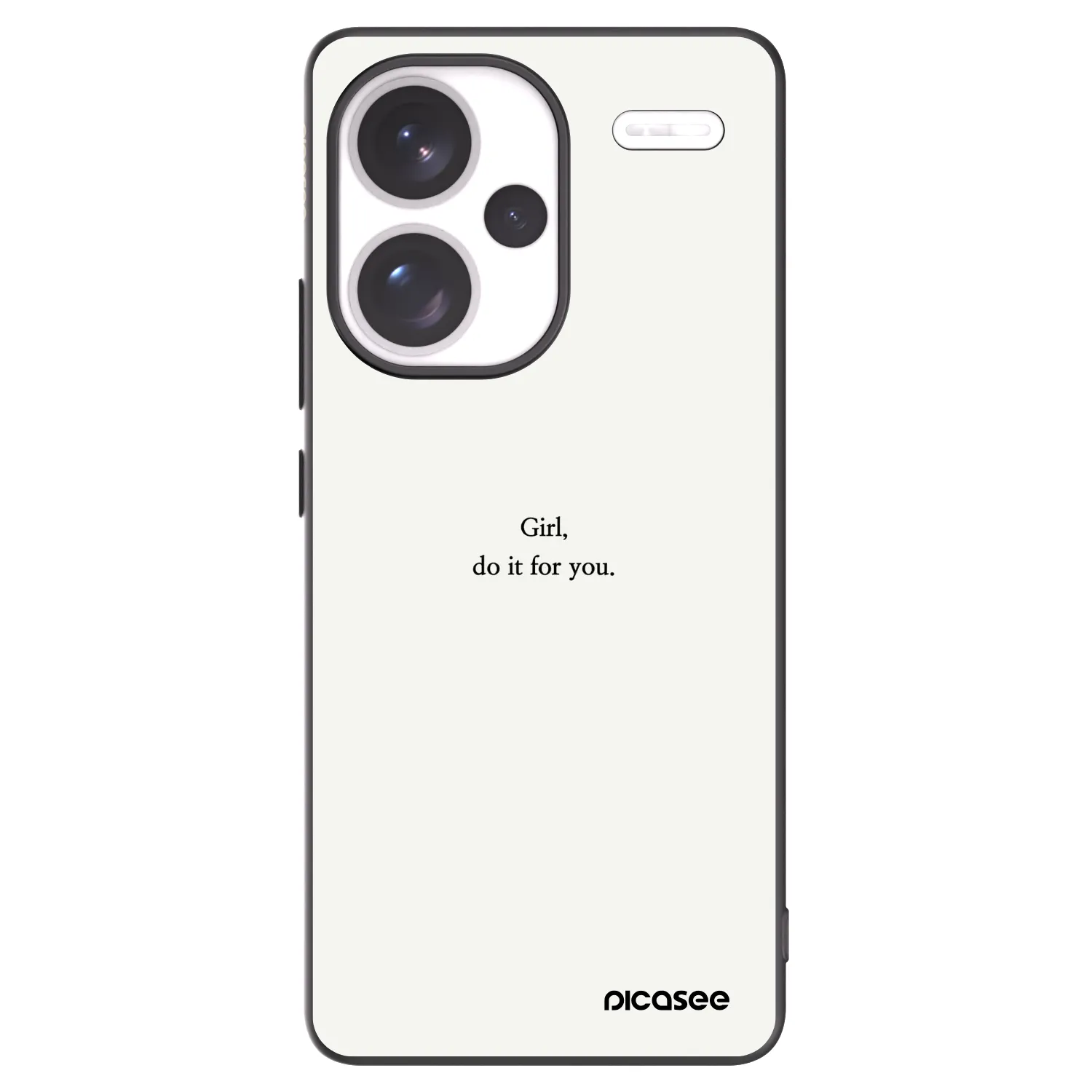 Picasee Μαύρη θήκη σιλικόνης για Xiaomi Redmi Note 13 Pro+ 5G - Girl, do it for you