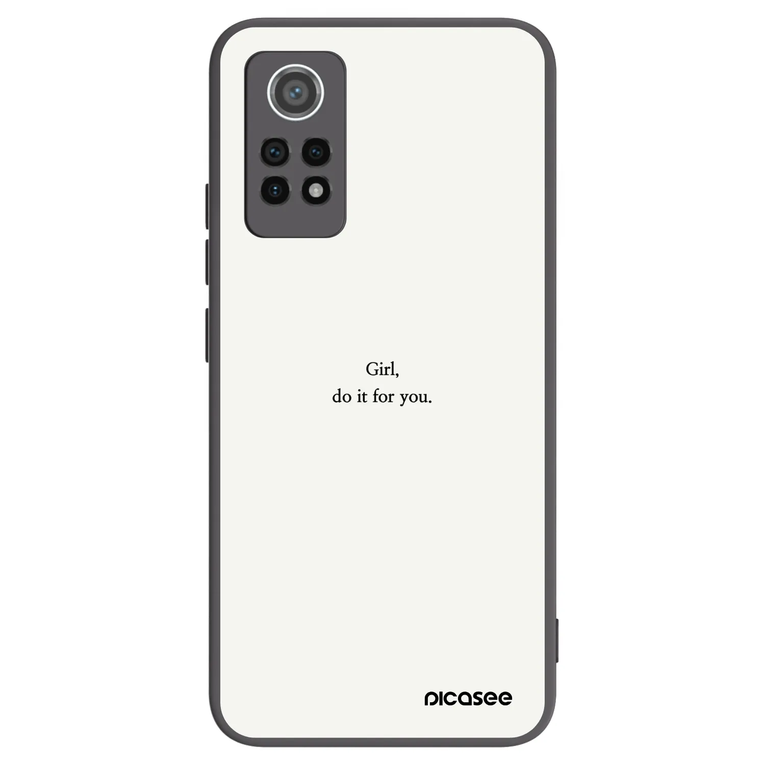 Picasee Μαύρη θήκη σιλικόνης για Xiaomi Redmi Note 12 Pro 4G - Girl, do it for you