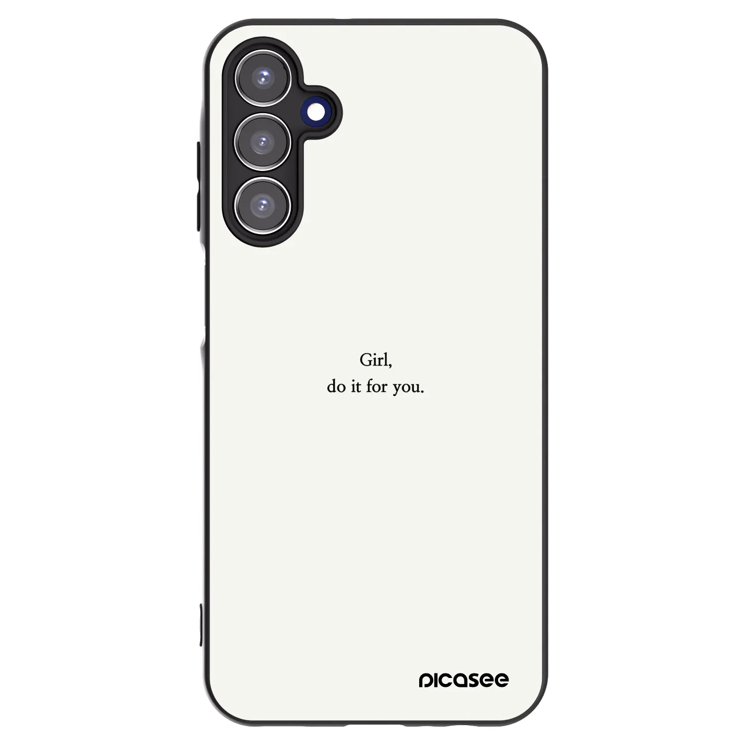 Picasee Μαύρη θήκη σιλικόνης για Samsung Galaxy A15 A155F 4G - Girl, do it for you