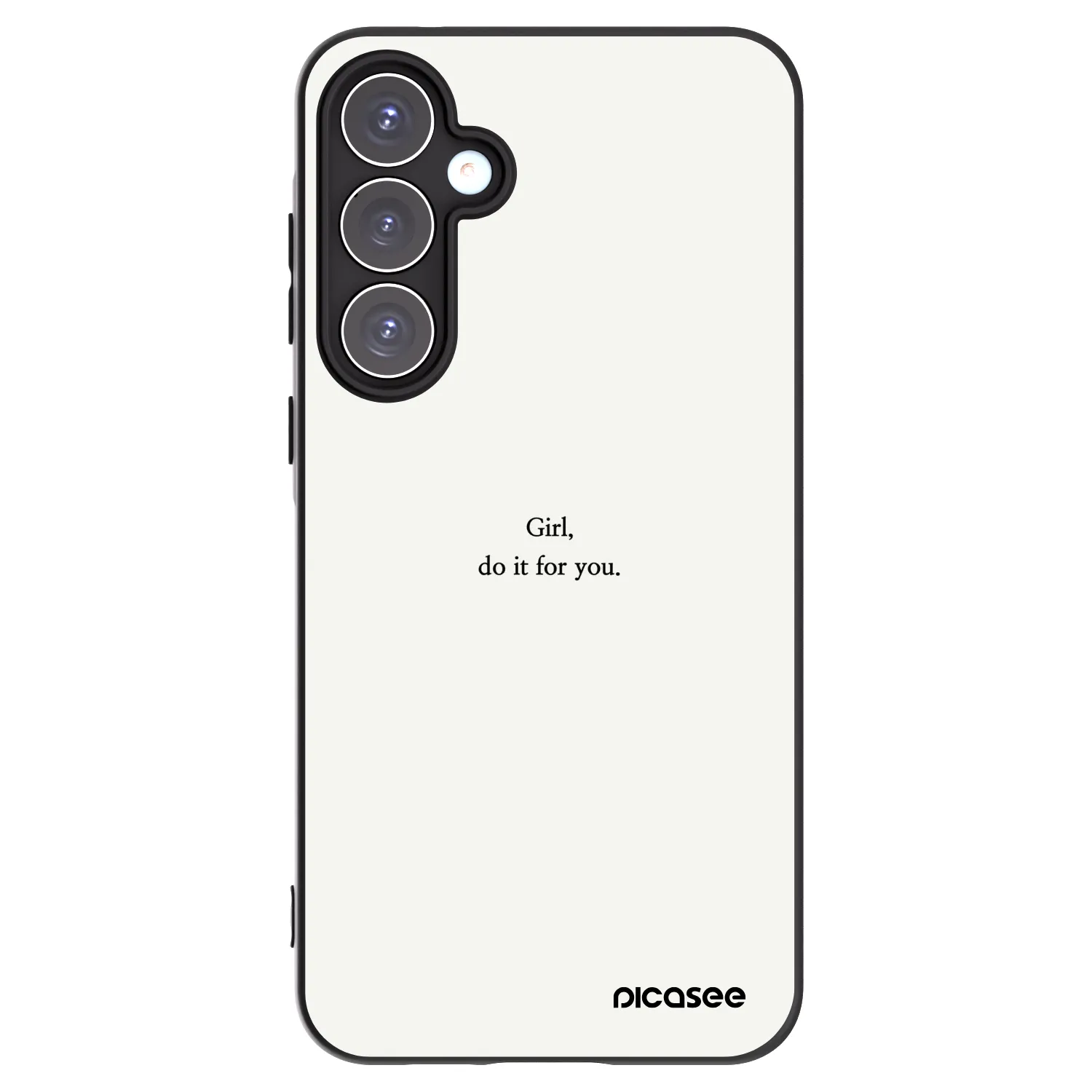 Picasee Μαύρη θήκη σιλικόνης για Samsung Galaxy A55 5G A556B - Girl, do it for you