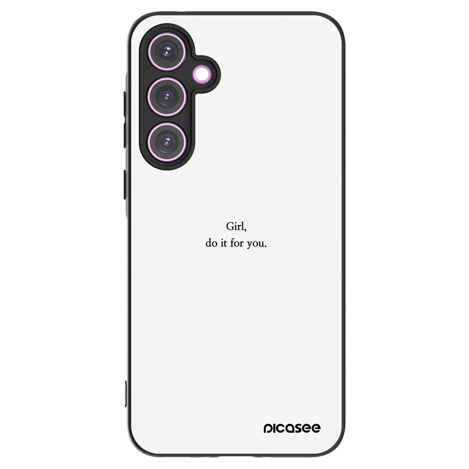 Picasee Μαύρη θήκη σιλικόνης για Samsung Galaxy A35 5G A356B - Girl, do it for you