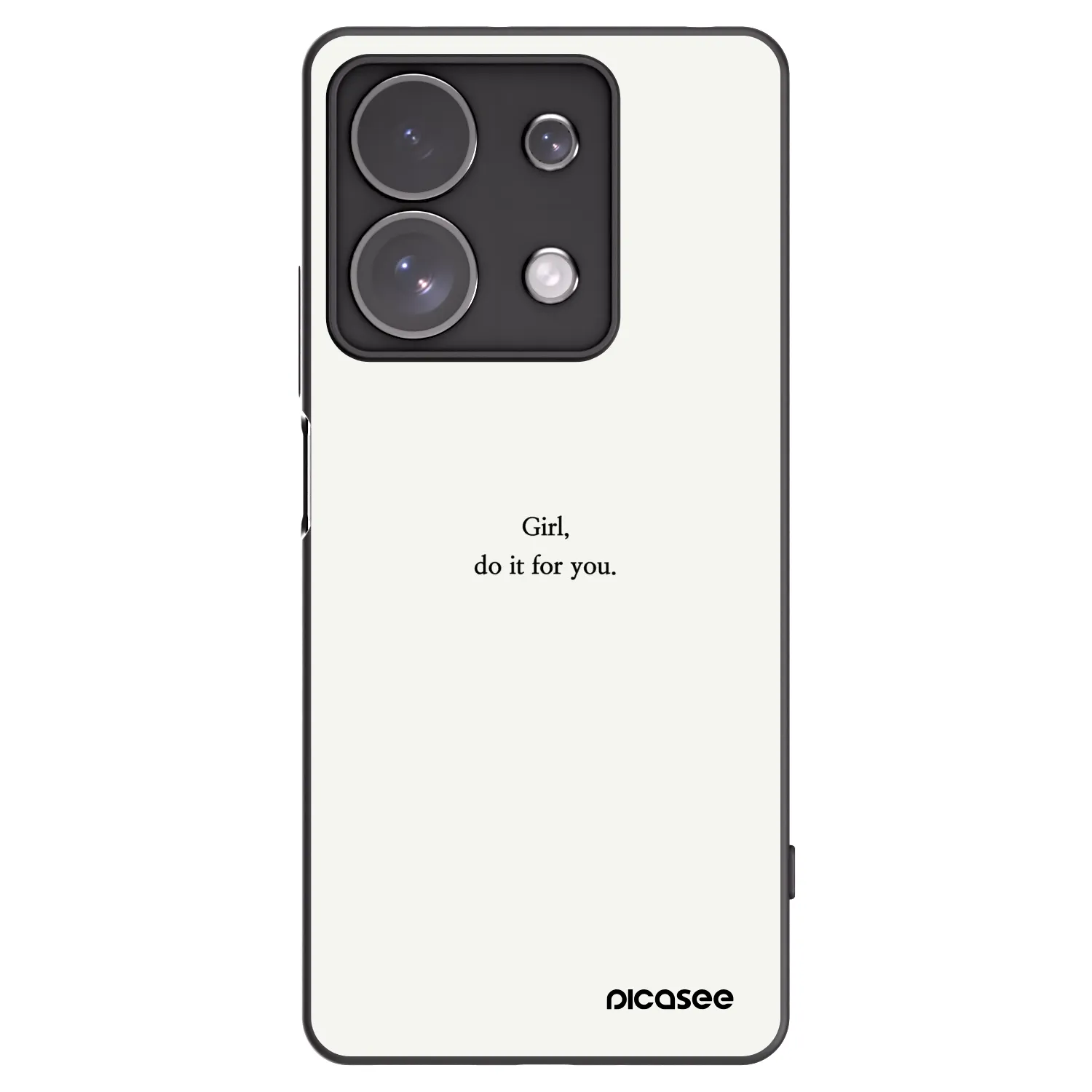 Picasee Μαύρη θήκη σιλικόνης για Xiaomi Redmi Note 13 Pro 4G - Girl, do it for you