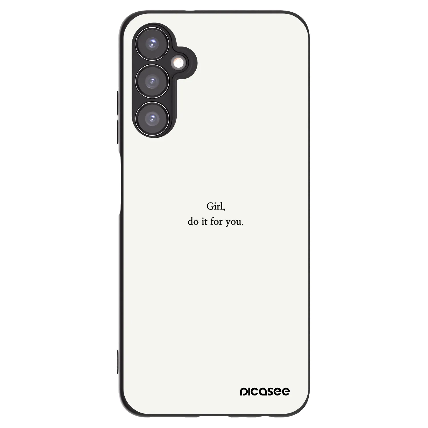 Picasee Μαύρη θήκη σιλικόνης για Samsung Galaxy A05s A057G - Girl, do it for you