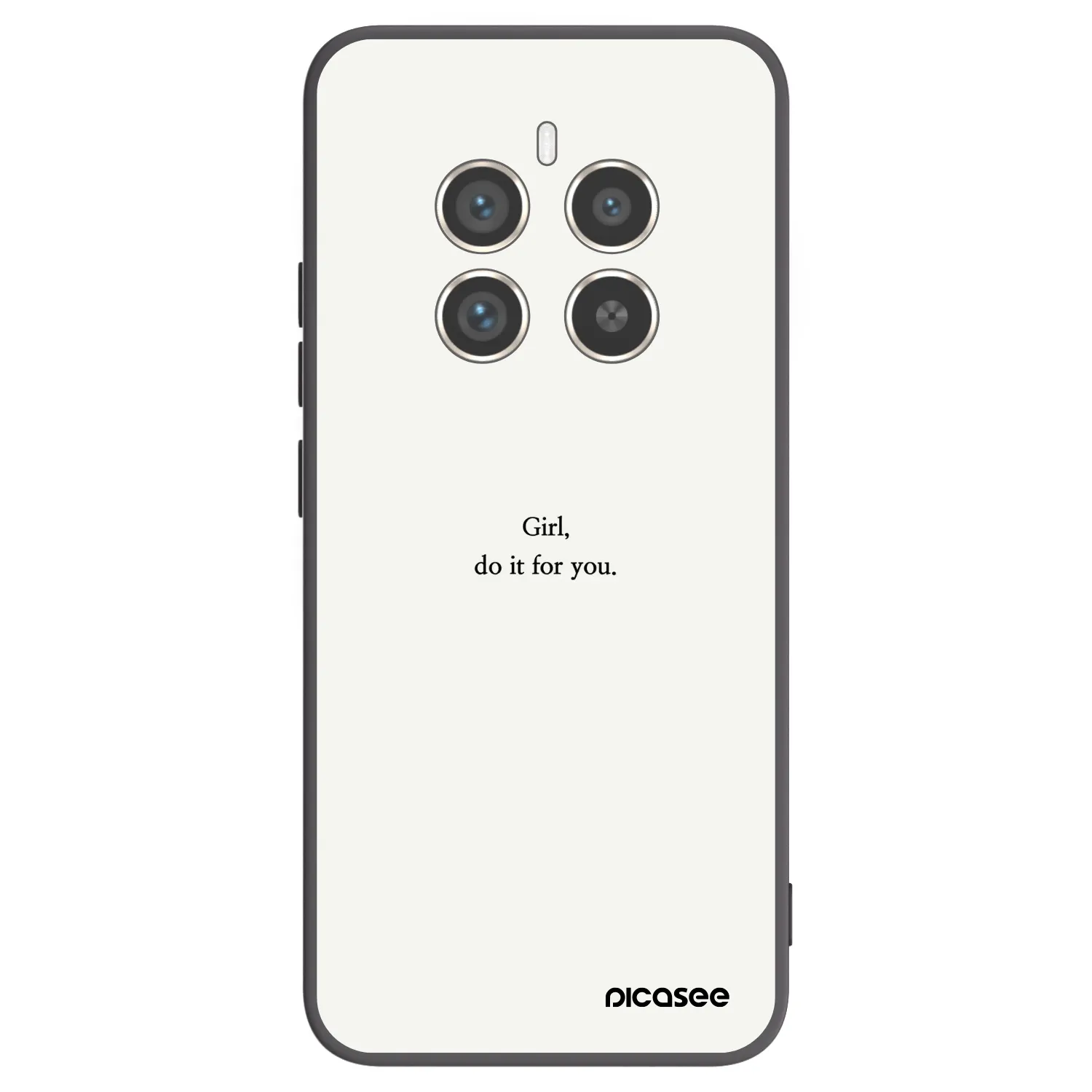 Picasee Μαύρη θήκη σιλικόνης για Realme 12 Pro 5G - Girl, do it for you