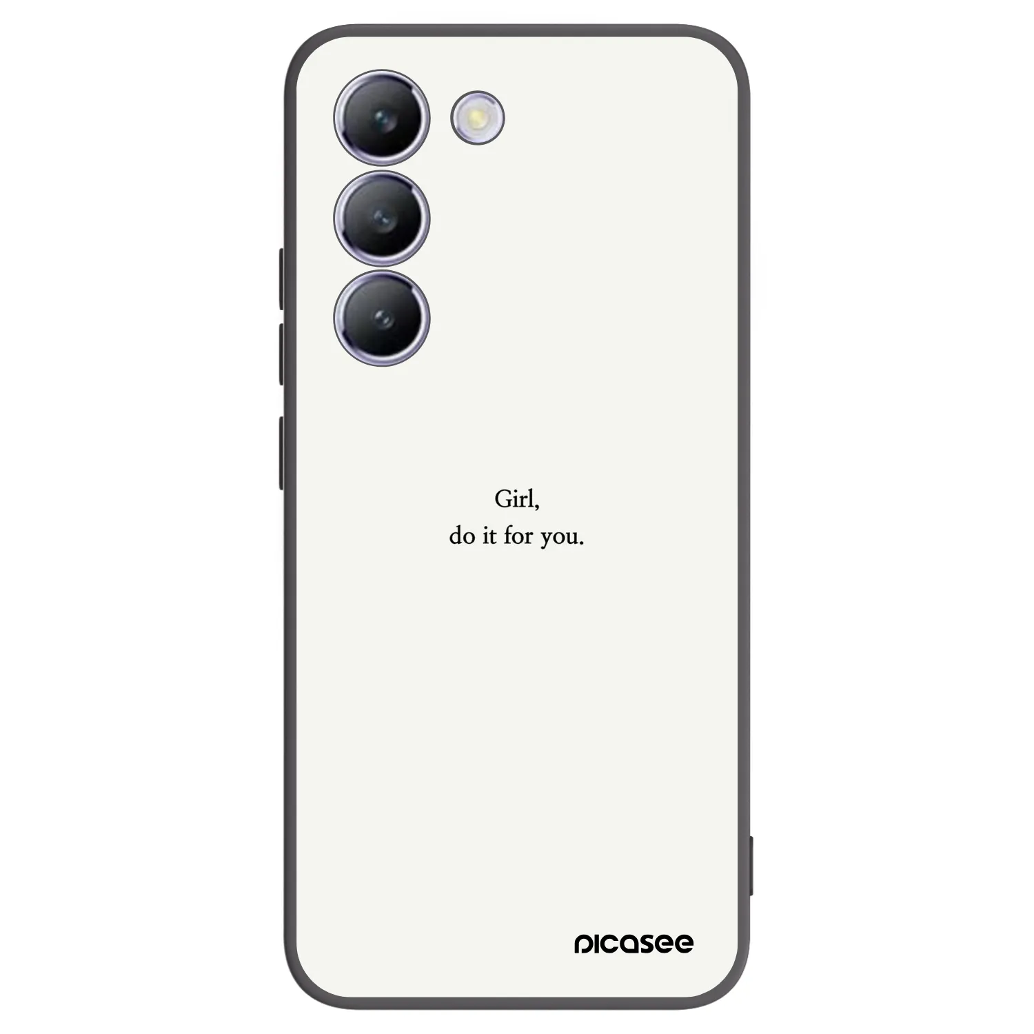 Picasee Μαύρη θήκη σιλικόνης για Vivo V40 SE 5G - Girl, do it for you
