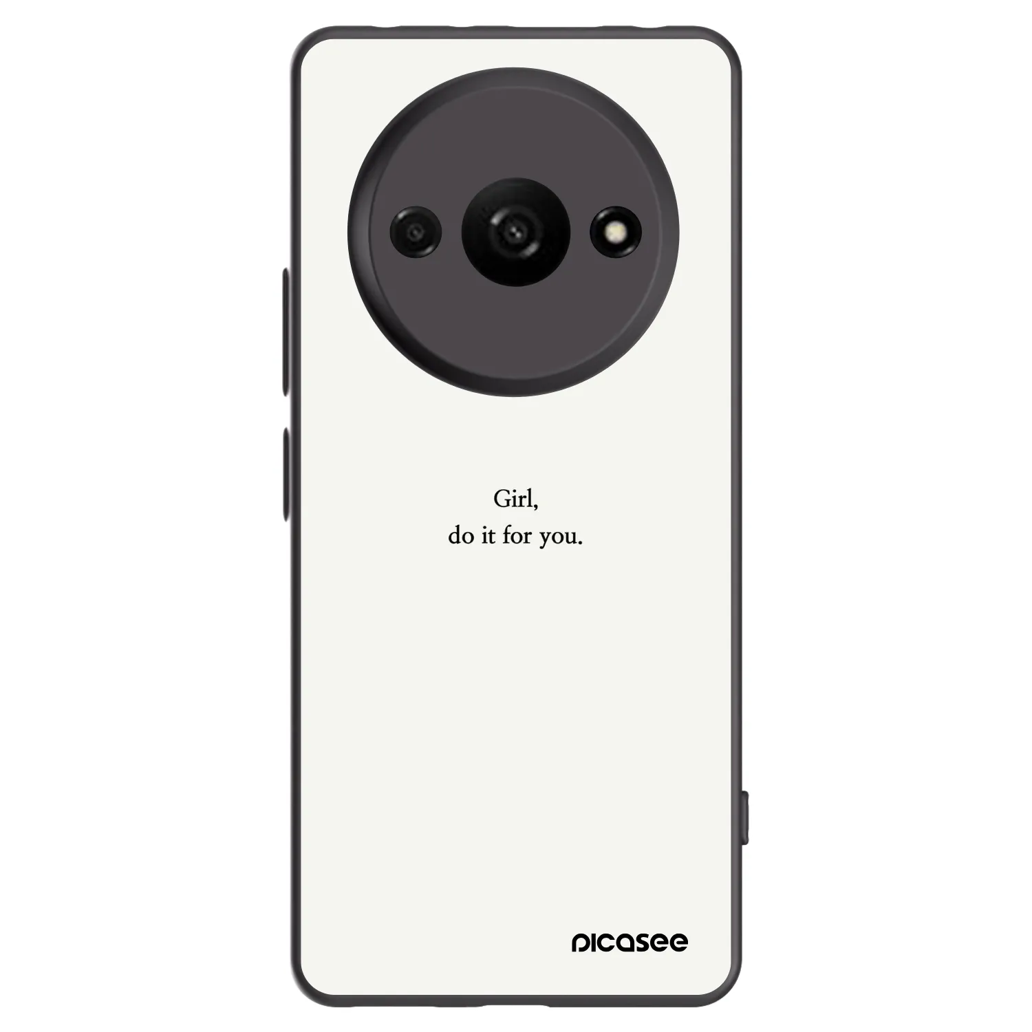 Picasee Μαύρη θήκη σιλικόνης για Xiaomi Redmi A3 - Girl, do it for you