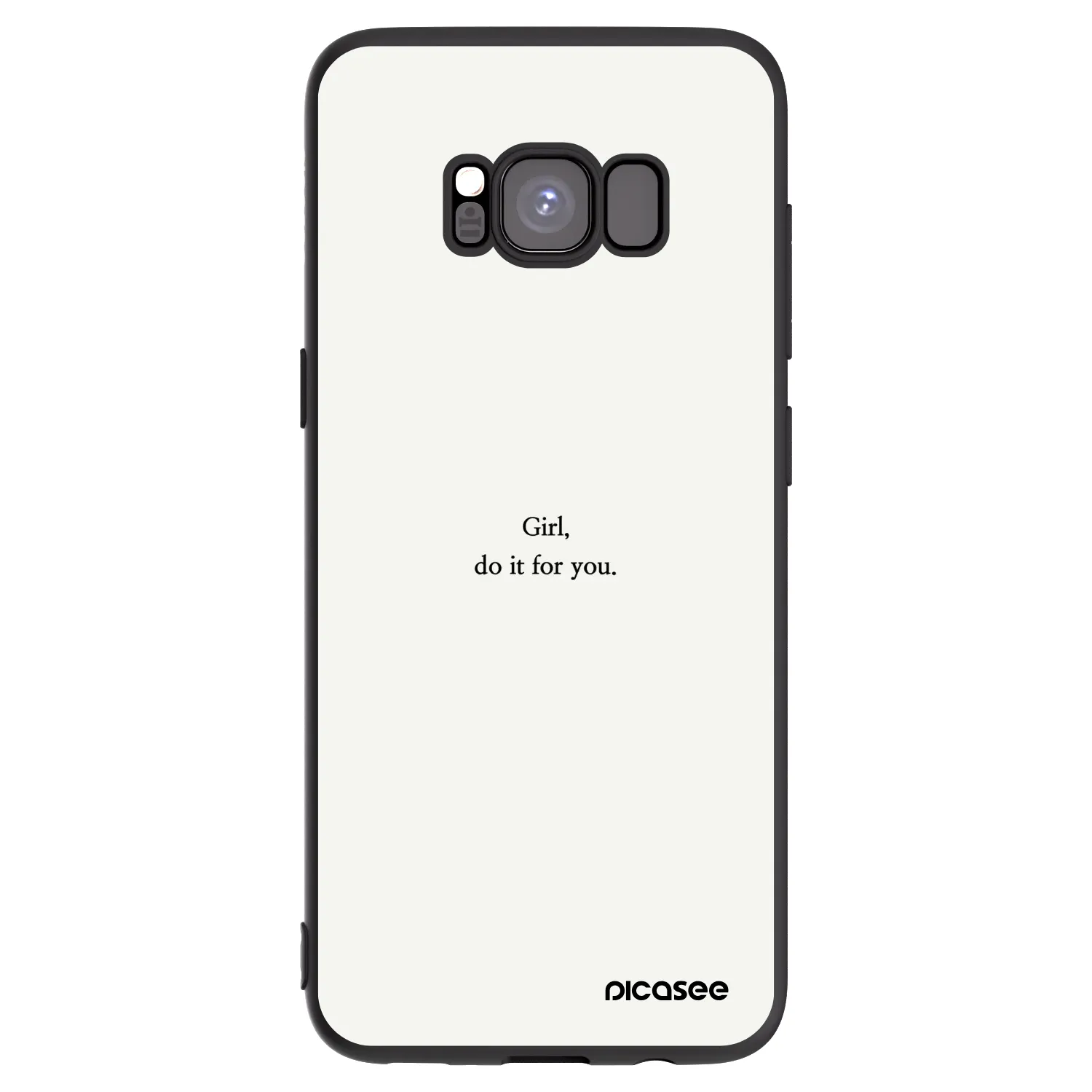 Picasee Μαύρη θήκη σιλικόνης για Samsung Galaxy S8 G950F - Girl, do it for you