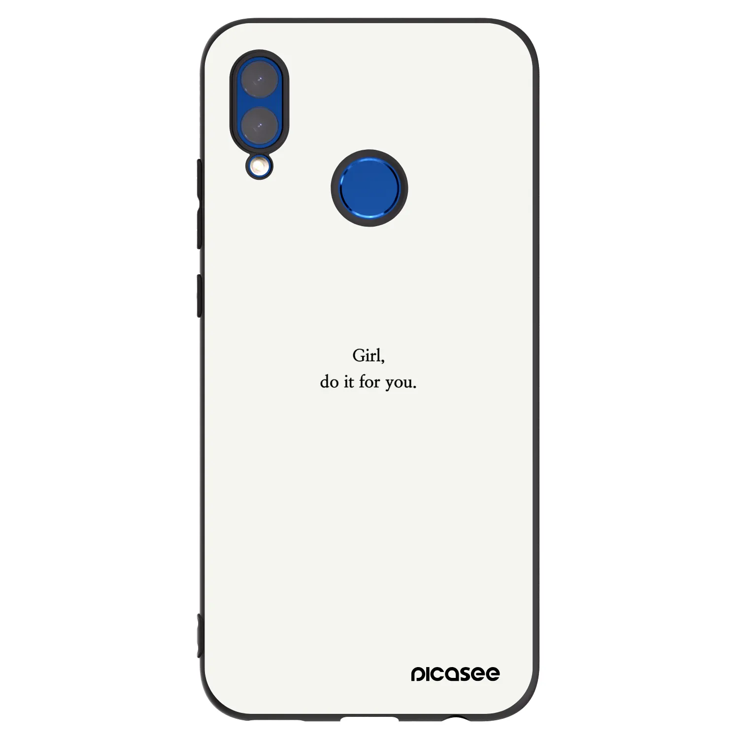 Picasee Μαύρη θήκη σιλικόνης για Huawei P Smart 2019 - Girl, do it for you