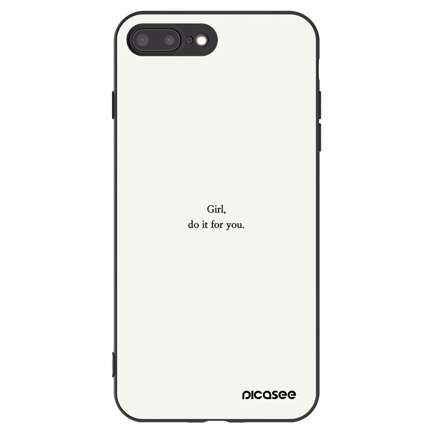 Picasee Μαύρη θήκη σιλικόνης για Apple iPhone 8 Plus - Girl, do it for you