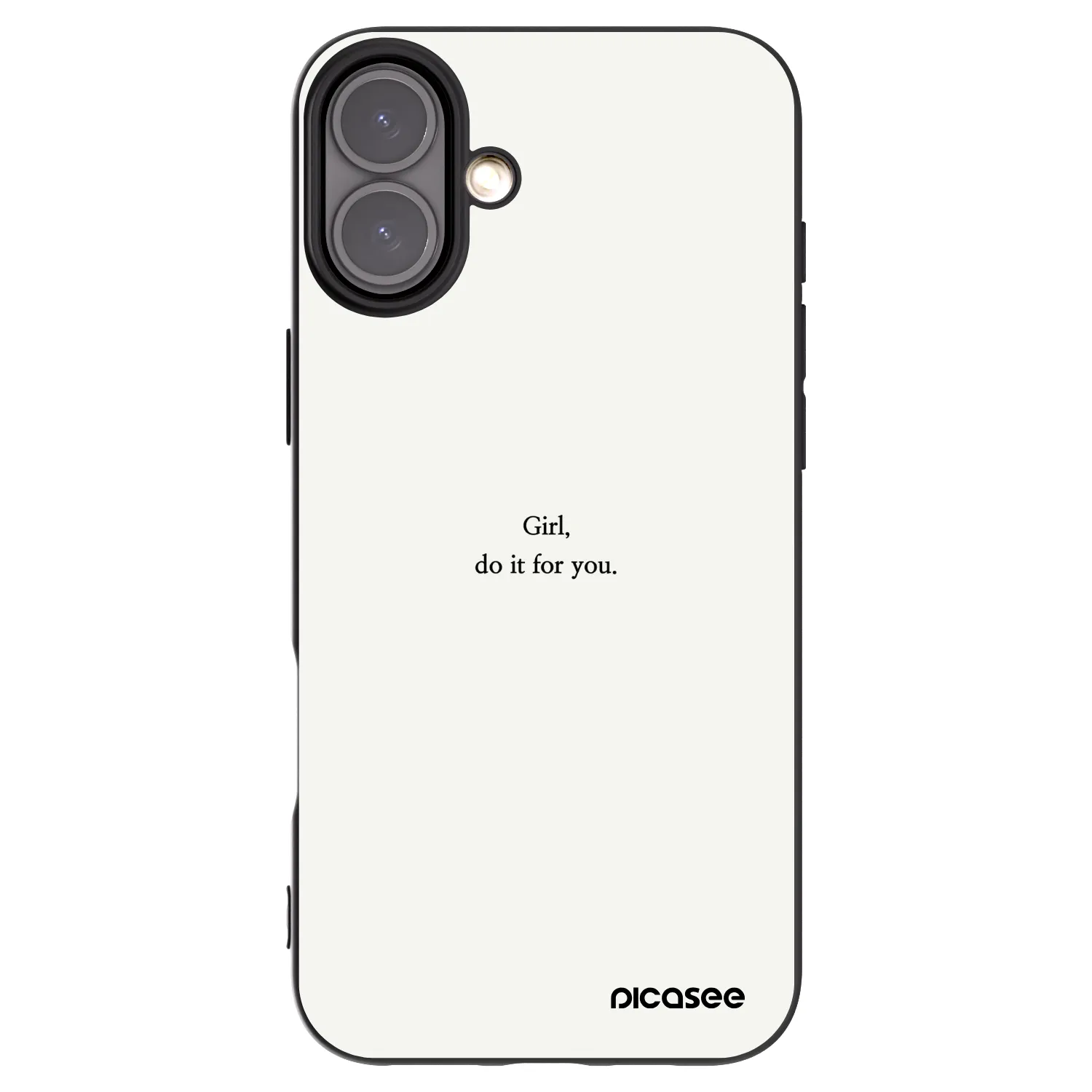 Picasee Μαύρη θήκη σιλικόνης για Apple iPhone 16 Plus - Girl, do it for you