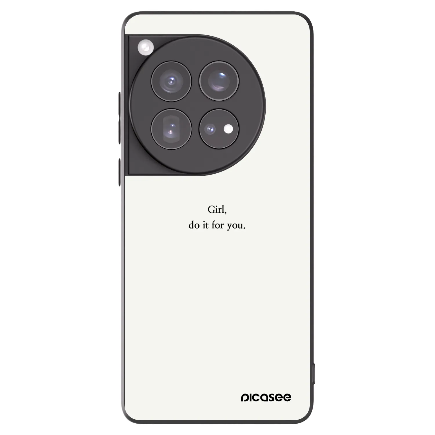Picasee Μαύρη θήκη σιλικόνης για OnePlus 12 5G - Girl, do it for you