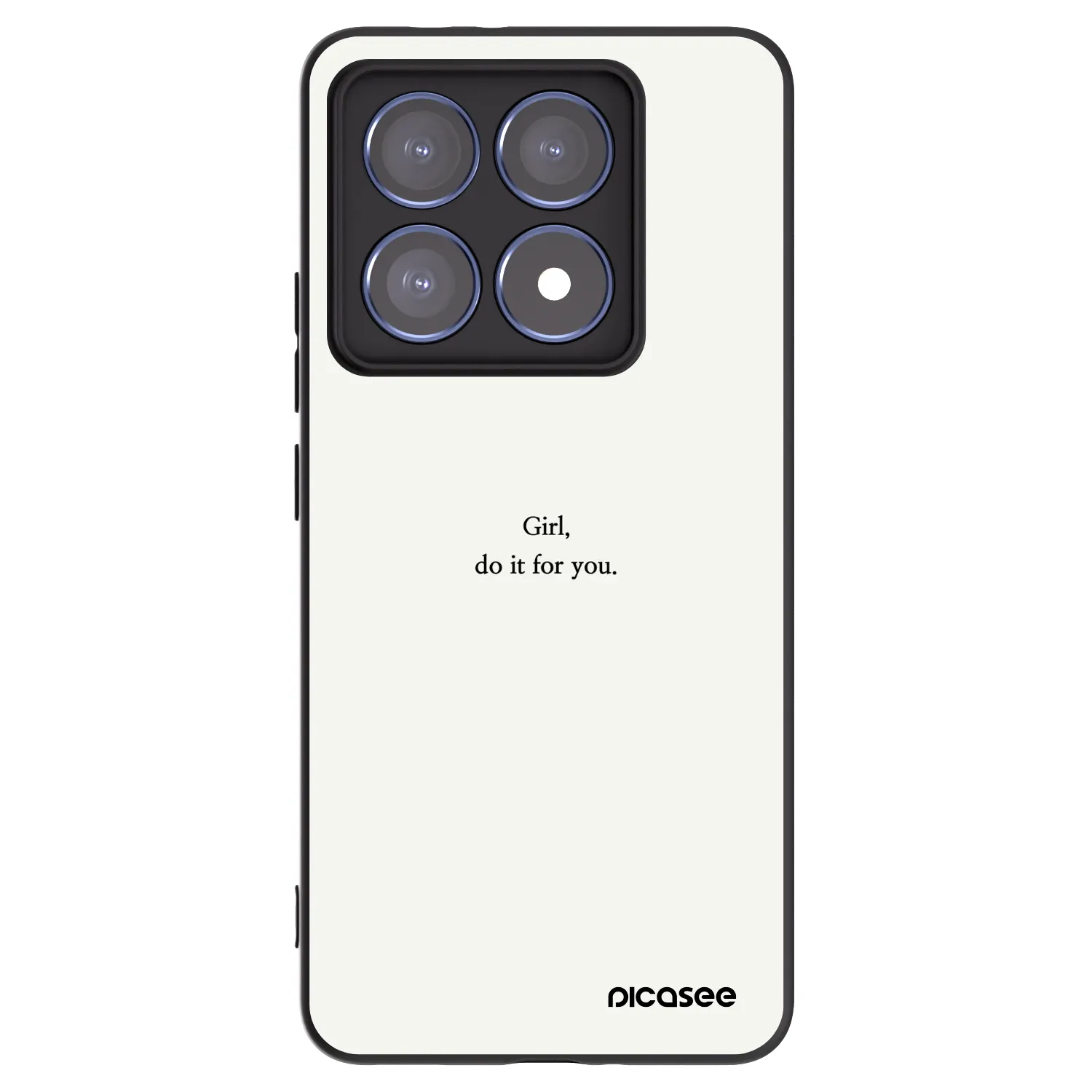 Picasee Μαύρη θήκη σιλικόνης για Xiaomi 14T Pro - Girl, do it for you