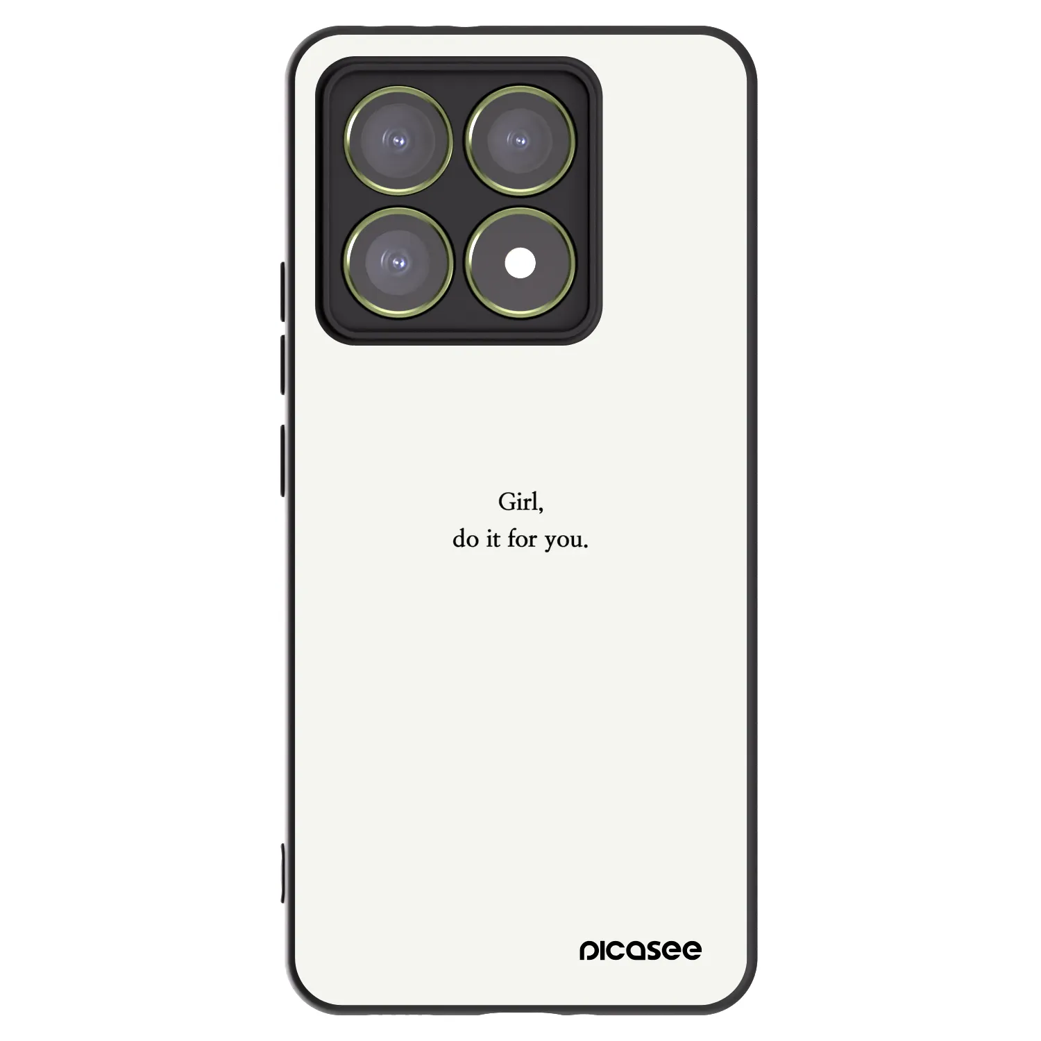 Picasee Μαύρη θήκη σιλικόνης για Xiaomi 14T - Girl, do it for you