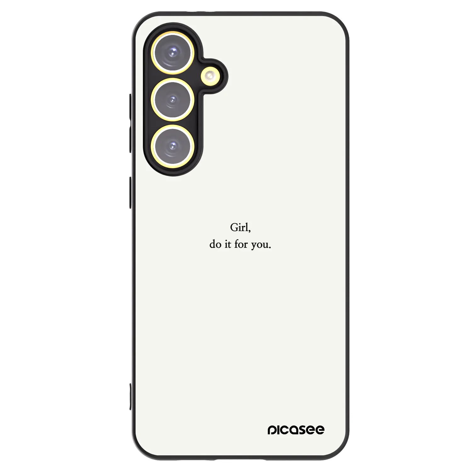 Picasee Μαύρη θήκη σιλικόνης για Samsung Galaxy S24 FE S721B - Girl, do it for you