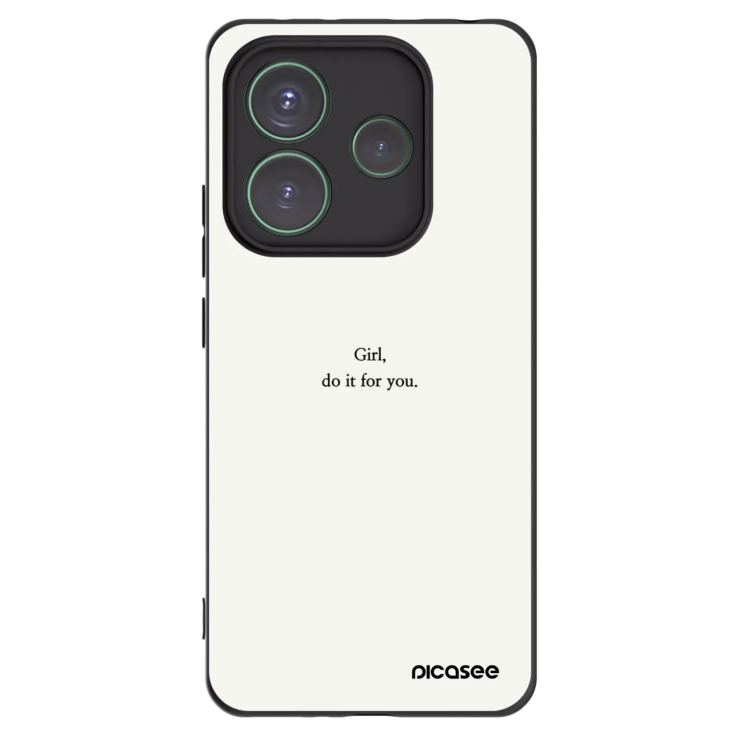 Picasee Μαύρη θήκη σιλικόνης για Xiaomi Redmi Note 14 5G - Girl, do it for you