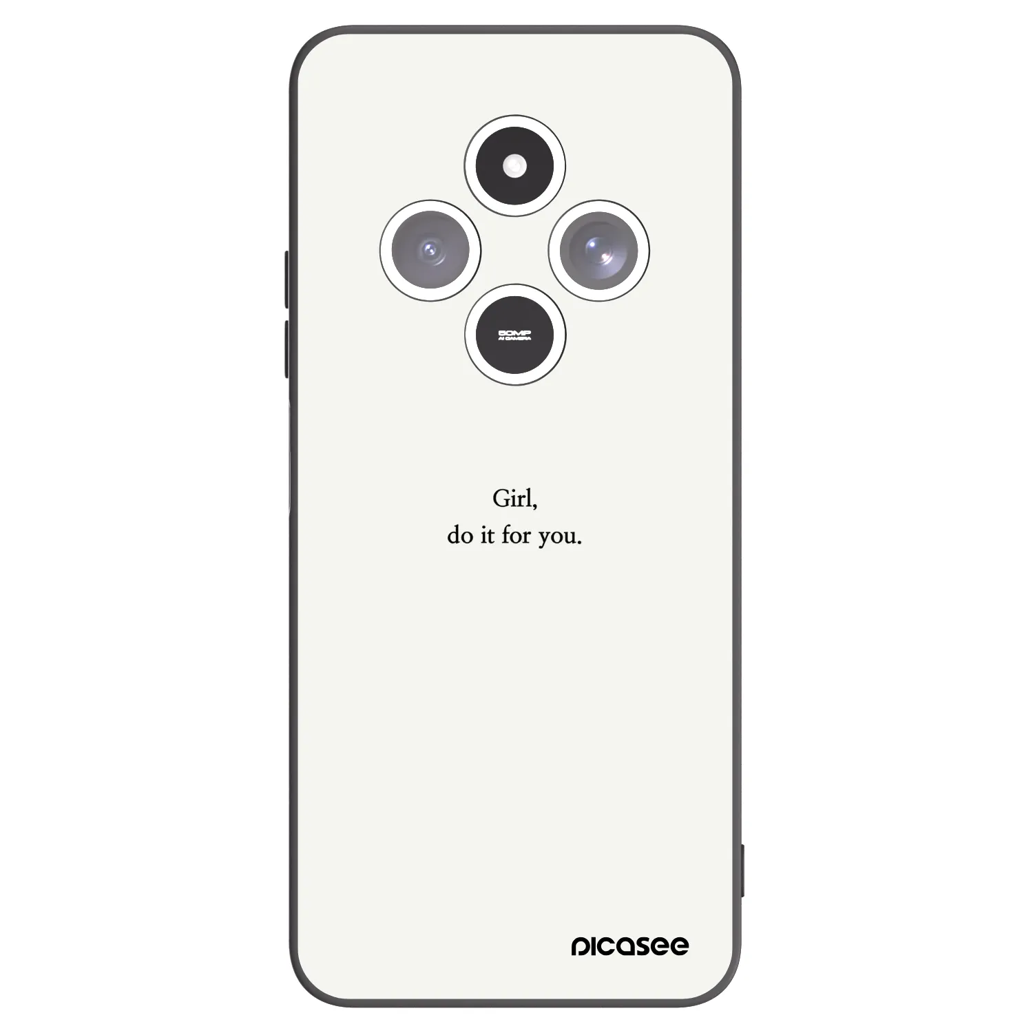 Picasee Μαύρη θήκη σιλικόνης για Xiaomi Redmi 14C - Girl, do it for you