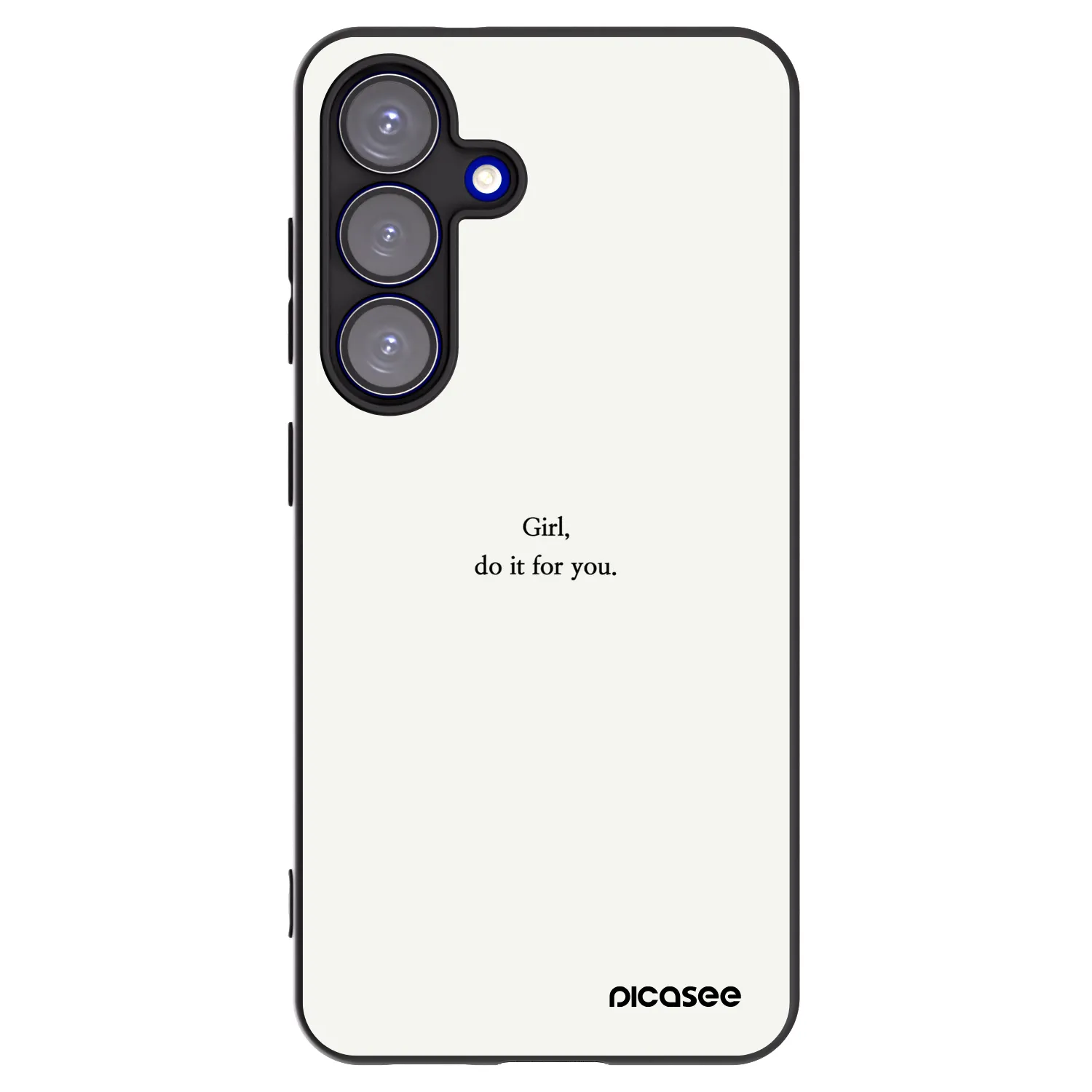 Picasee Μαύρη θήκη σιλικόνης για Samsung Galaxy S25 5G - Girl, do it for you