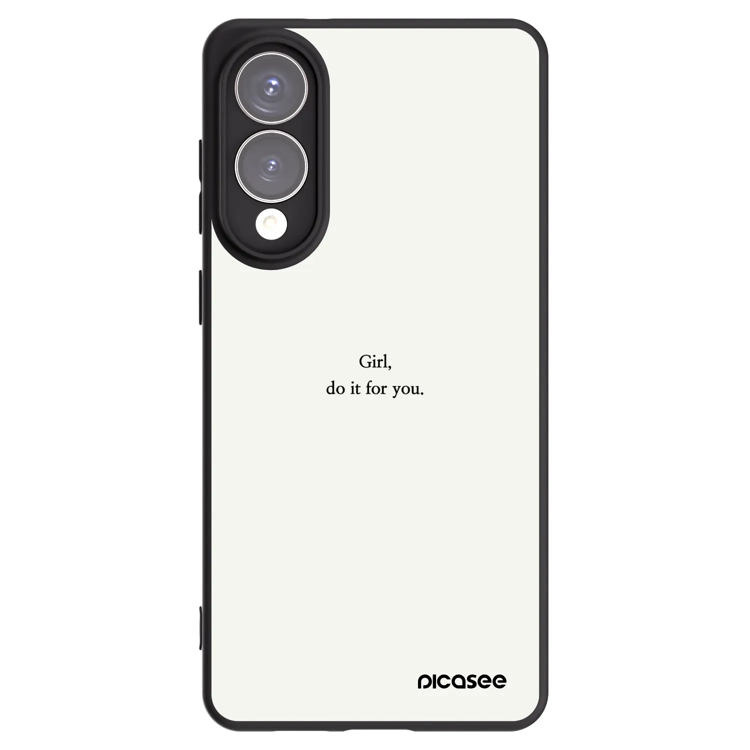 Picasee Μαύρη θήκη σιλικόνης για Samsung Galaxy S25 Edge 5G - Girl, do it for you