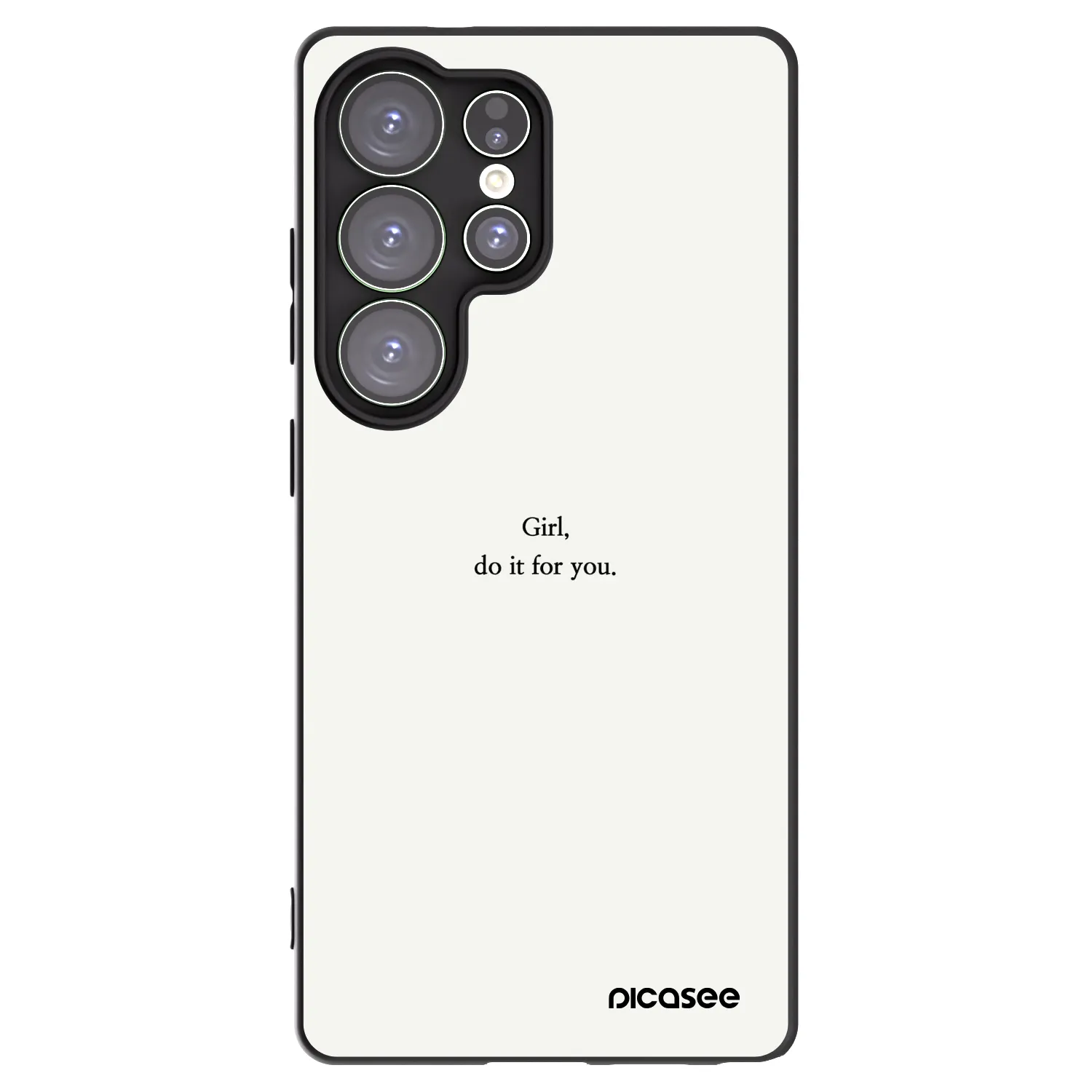Picasee Μαύρη θήκη σιλικόνης για Samsung Galaxy S25 Ultra 5G - Girl, do it for you