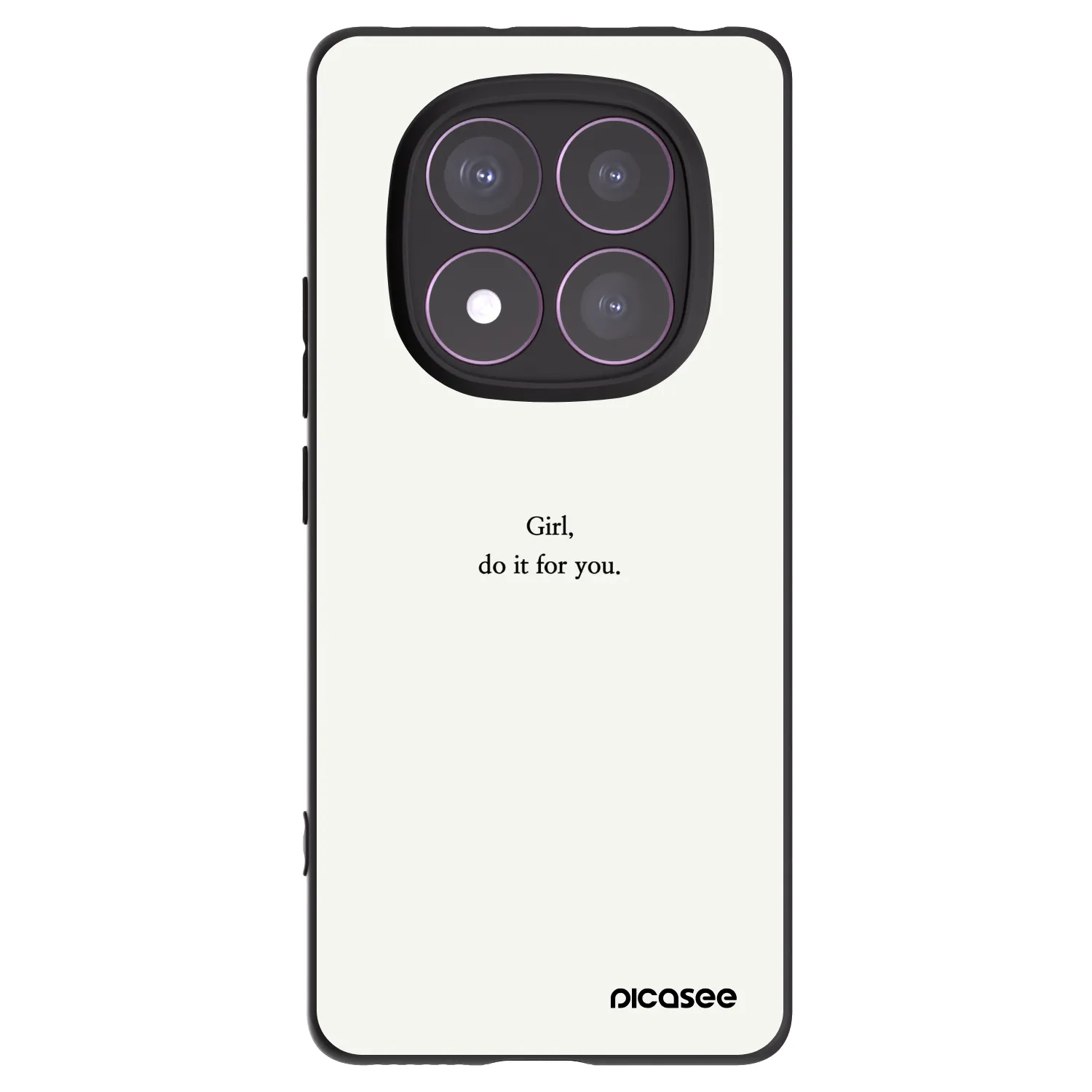 Picasee Μαύρη θήκη σιλικόνης για Xiaomi Redmi Note 14 Pro 4G - Girl, do it for you